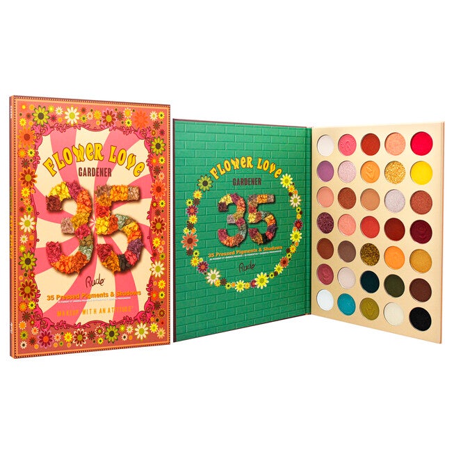 Flower Love 35 Eyeshadows Palette - Gardener by Rude Cosmetics for Women - 1.34 oz Eye Shadow, See Description, alternate image number 1