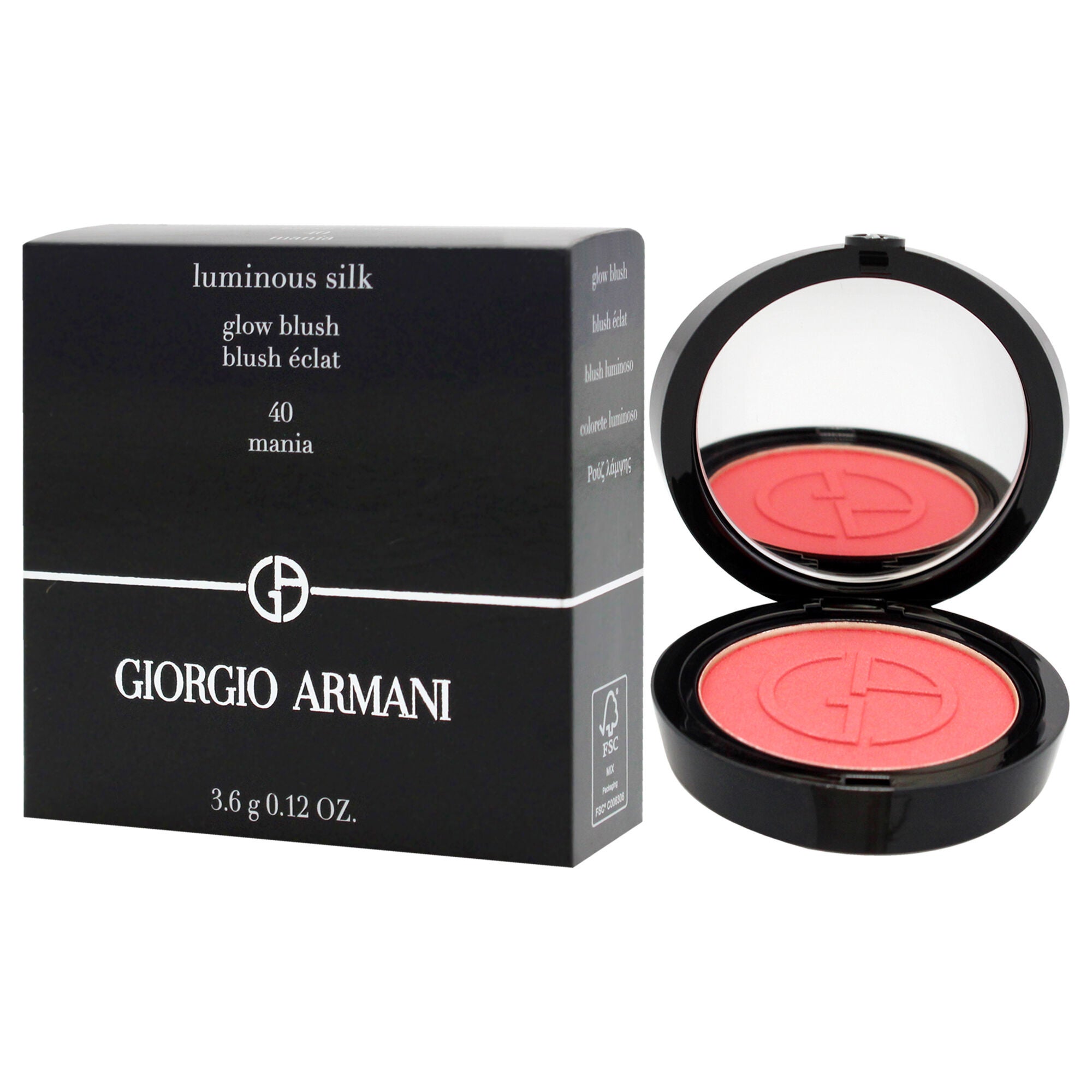 Luminous Silk Glow Blush - 40 Mania by Giorgio Armani for Women - 0.12 oz Blush, See Description, alternate image number 3