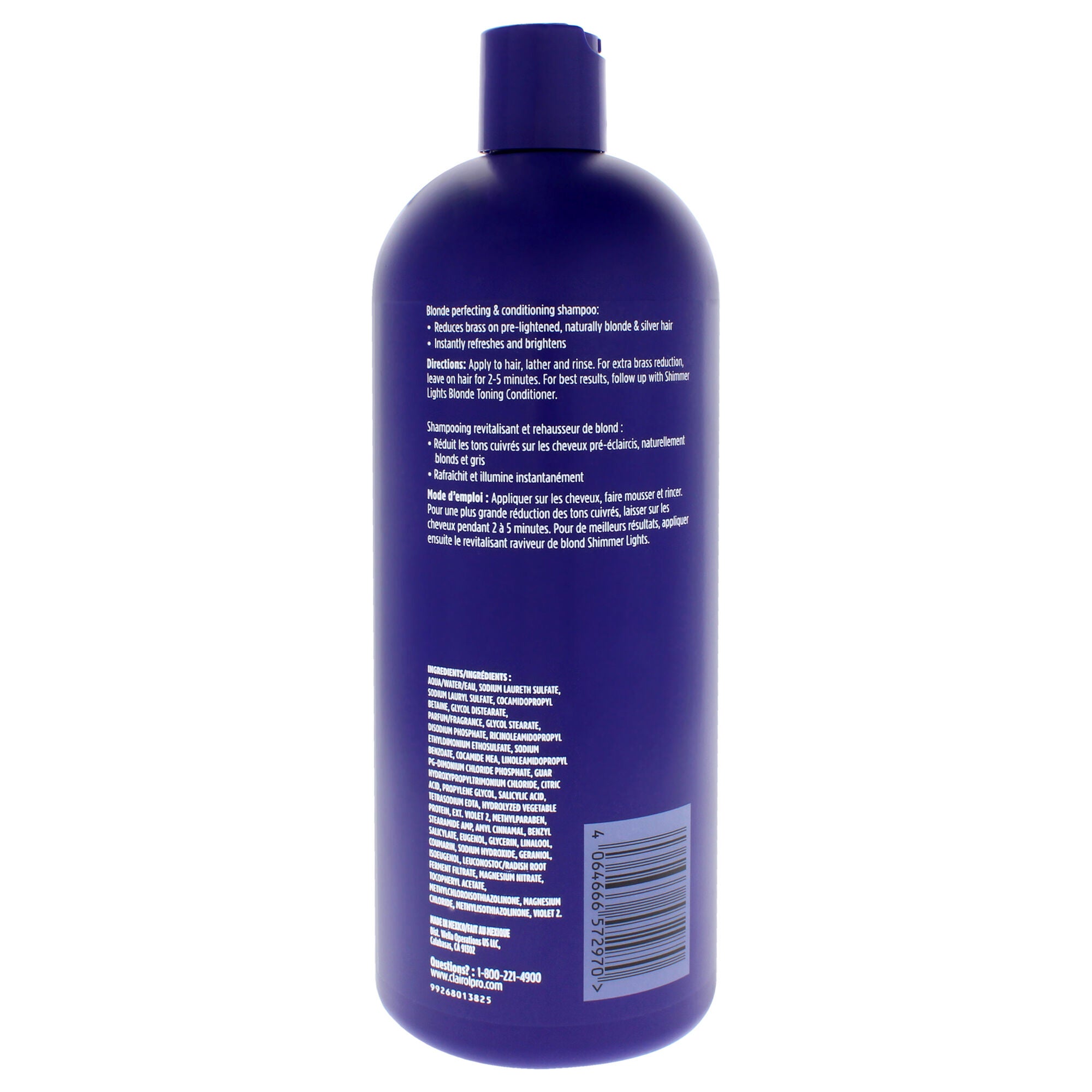 Shimmer Lights Blonde and Silver Shampoo by Clairol for Unisex - 31.5 oz Shampoo, See Description, alternate image number 2
