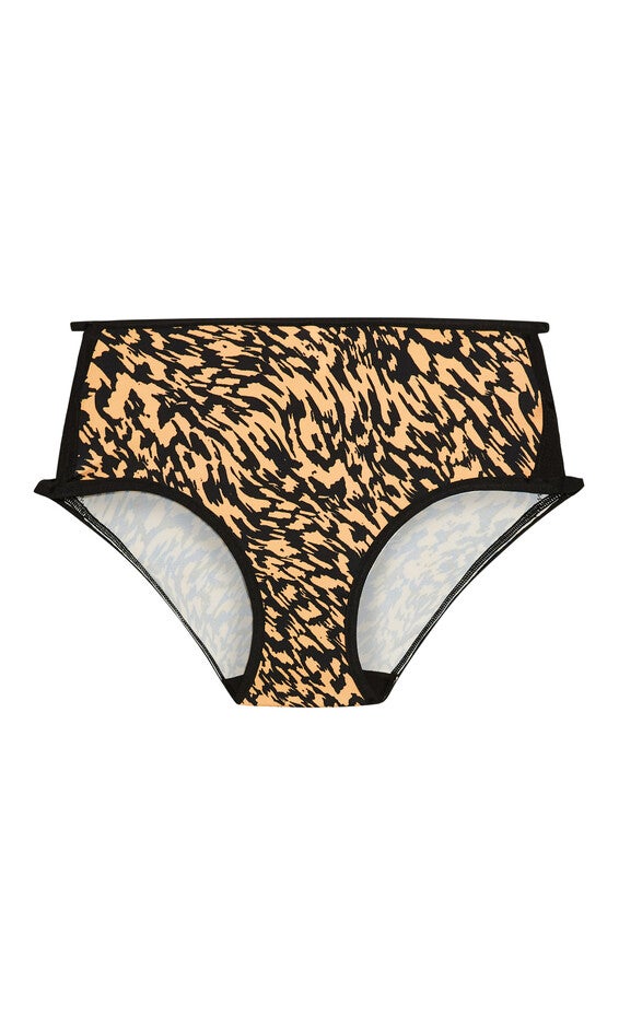 Fashion Microfiber Hi Cut Brief - animal, , alternate image number null