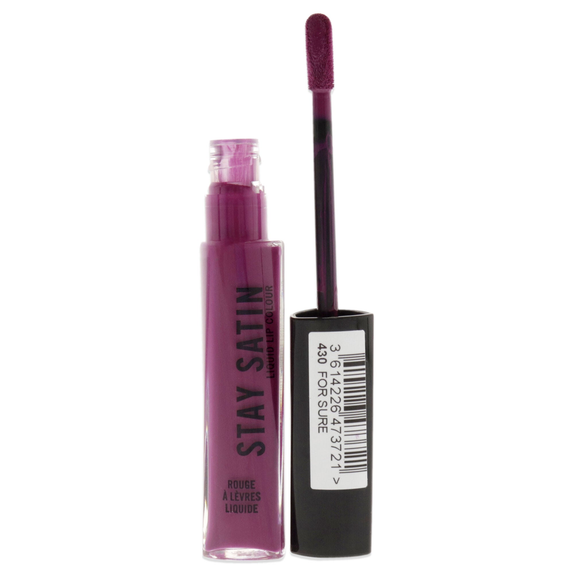 Stay Satin Liquid Lip Color - For Sure by Rimmel London for Women - 0.21 oz Lipstick, See Description, alternate image number 1