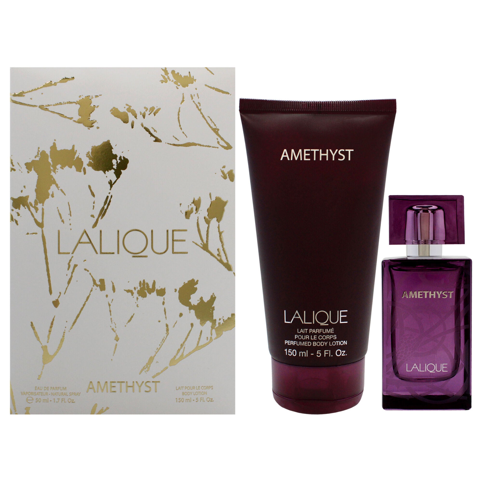 Amethyst Set by Lalique for Women - 2 Pc Gift Set 1.7 oz EDP Spray, 5 oz Body Lotion, See Description, hi-res image number 0