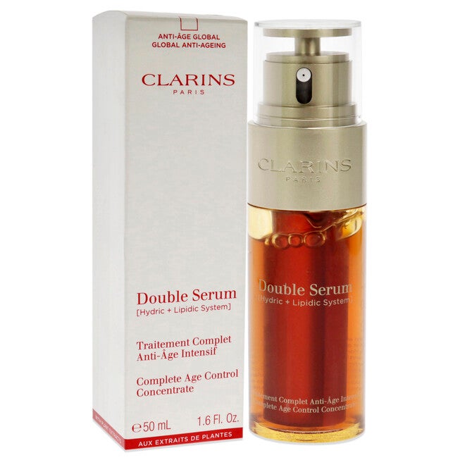Double Serum Complete Age Control Concentrate by Clarins for Unisex - 1.6 oz Serum, See Description, alternate image number 1