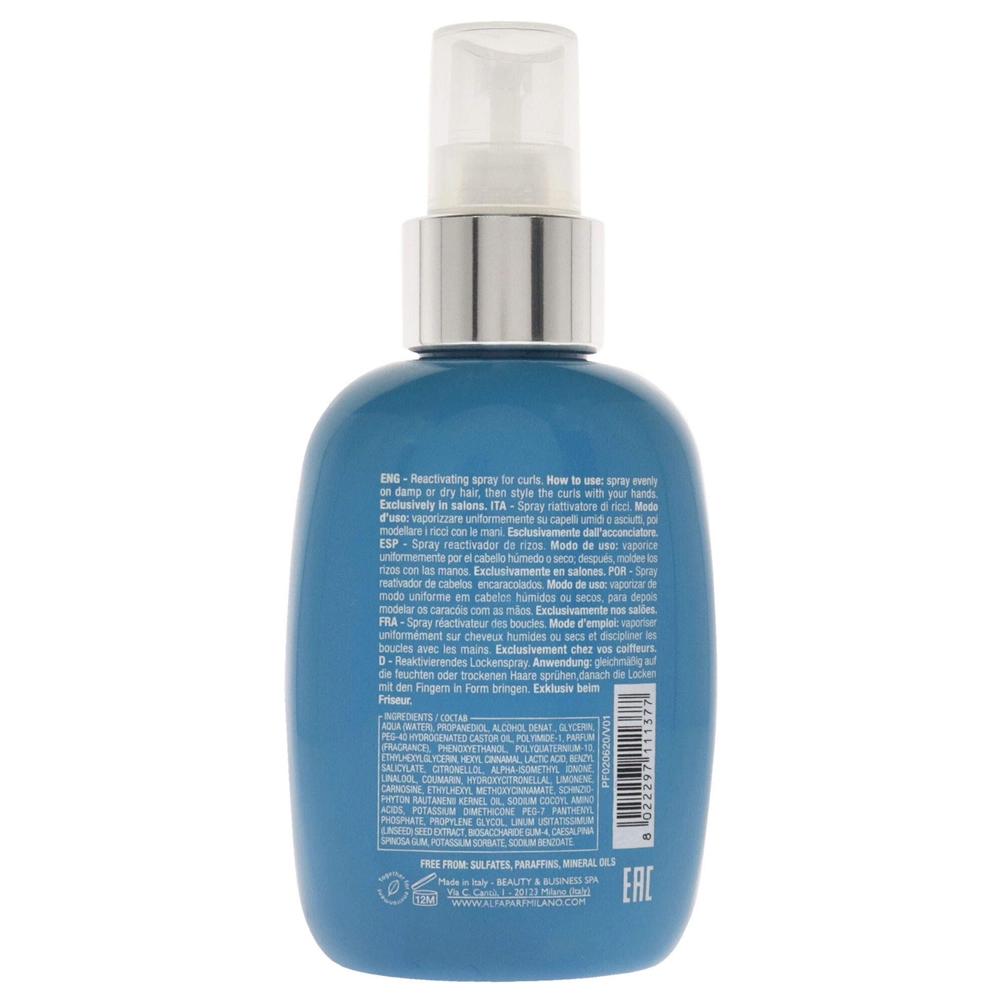 Semi Di Lino Curls Reactivating Spray by Alfaparf Milano for Unisex - 4.23 oz Treatment, , alternate image number 3