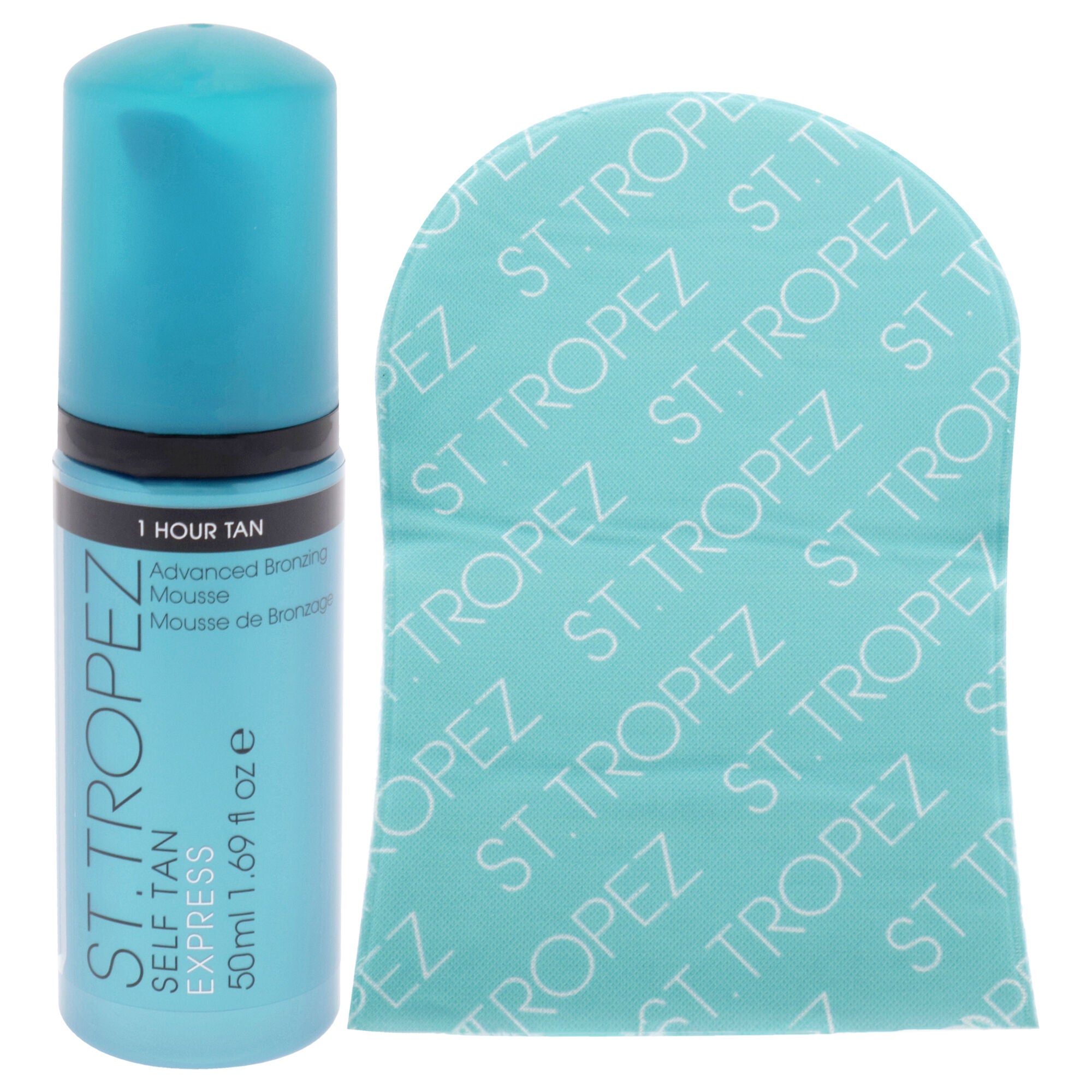 Self Tan Express Kit by St. Tropez for Unisex - 2 Pc 1.69oz Advance Bronzing Mousse, Velvet Luxe Applicator Mitt, See Description, alternate image number 1