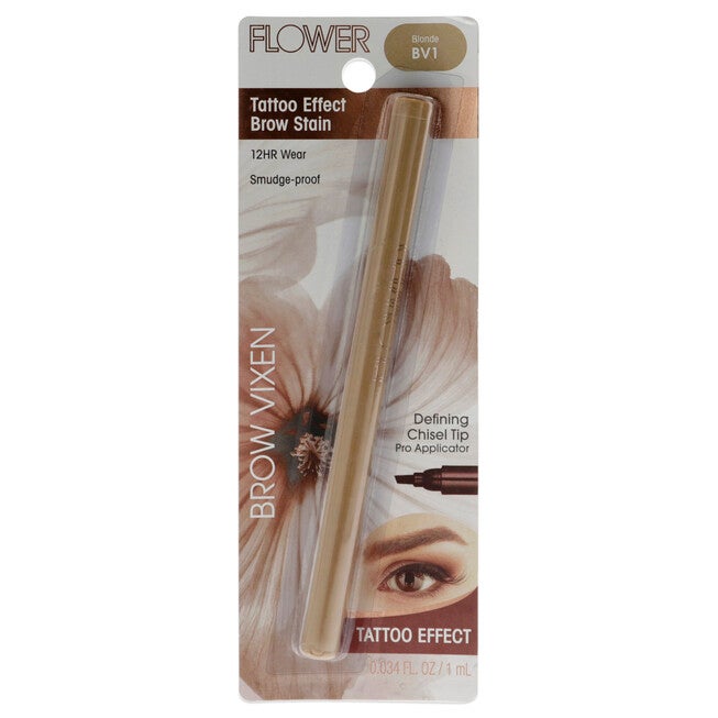 Brow Vixen Tattoo Effect Brow Stain - BV1 Blonde by Flower Beauty for Women - 0.034 oz Eyebrow, See Description, hi-res image number 0
