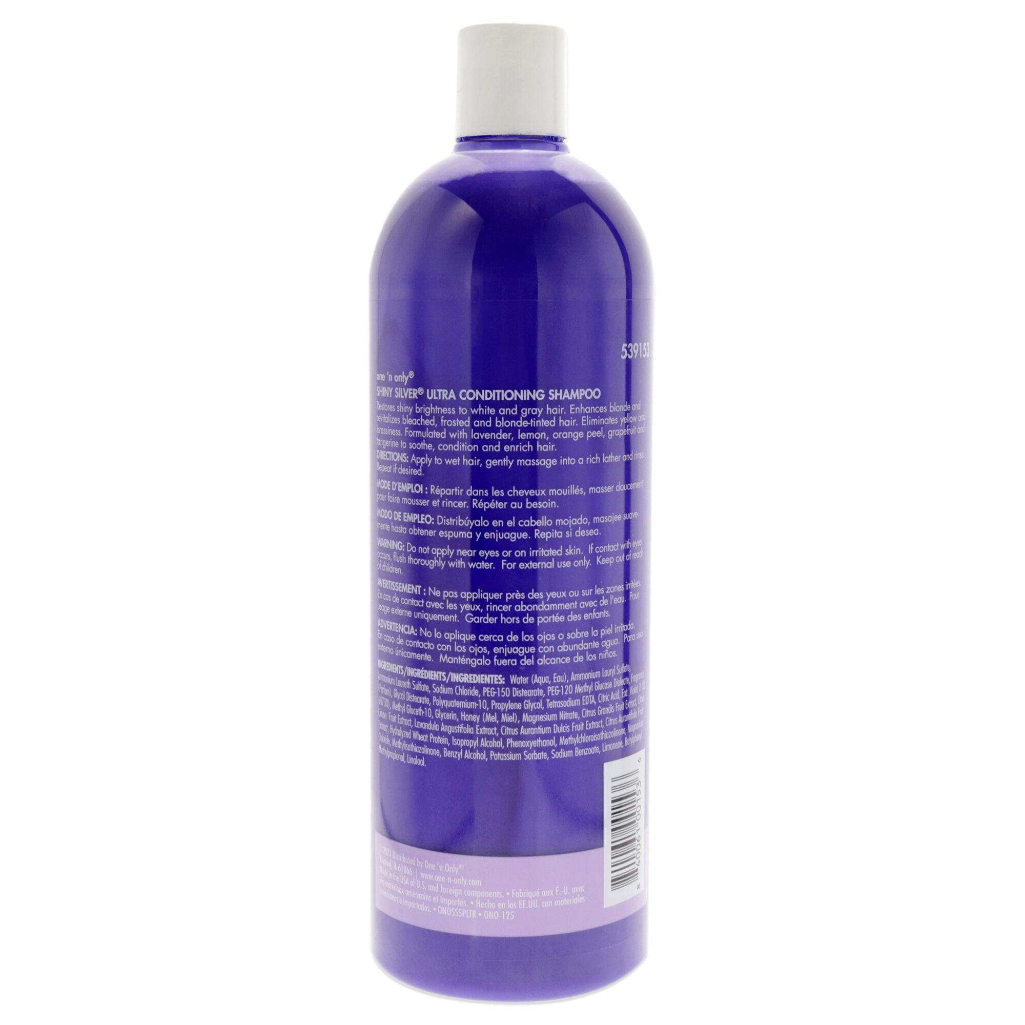 Shiny Silver Ultra Conditioning Shampoo by One n Only for Unisex - 33.8 oz Shampoo, , alternate image number 3