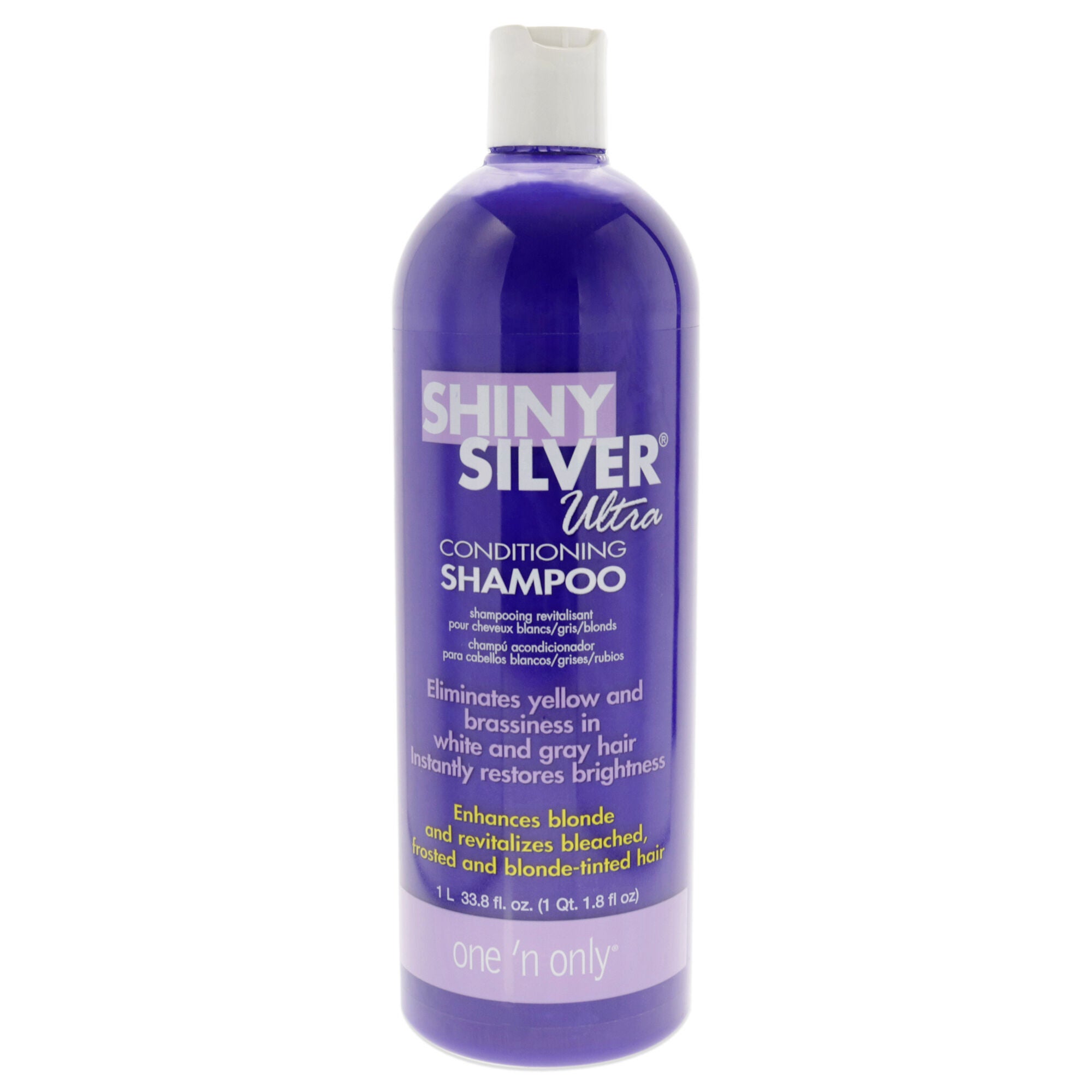 Shiny Silver Ultra Conditioning Shampoo by One n Only for Unisex - 33.8 oz Shampoo, See Description, hi-res image number 0