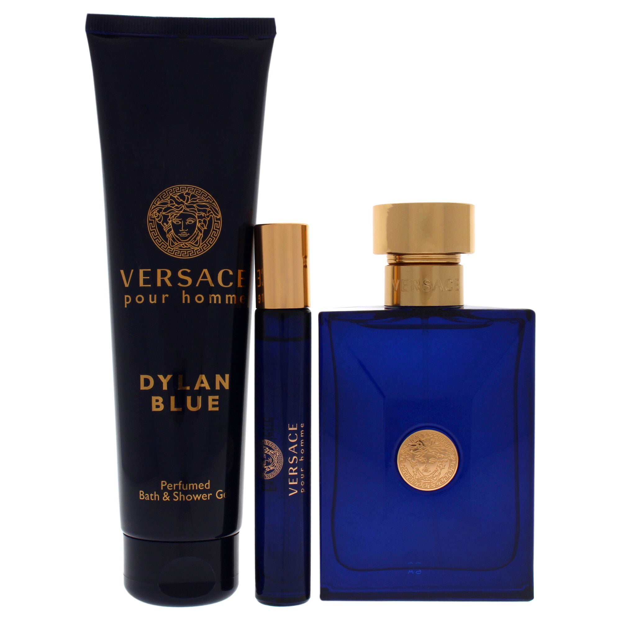 Dylan Blue by Versace for Men - 3 Pc Gift Set 3.4oz EDT Spray, 0.3oz EDT Spray, 5.0oz Bath and Shower Gel, See Description, alternate image number 3