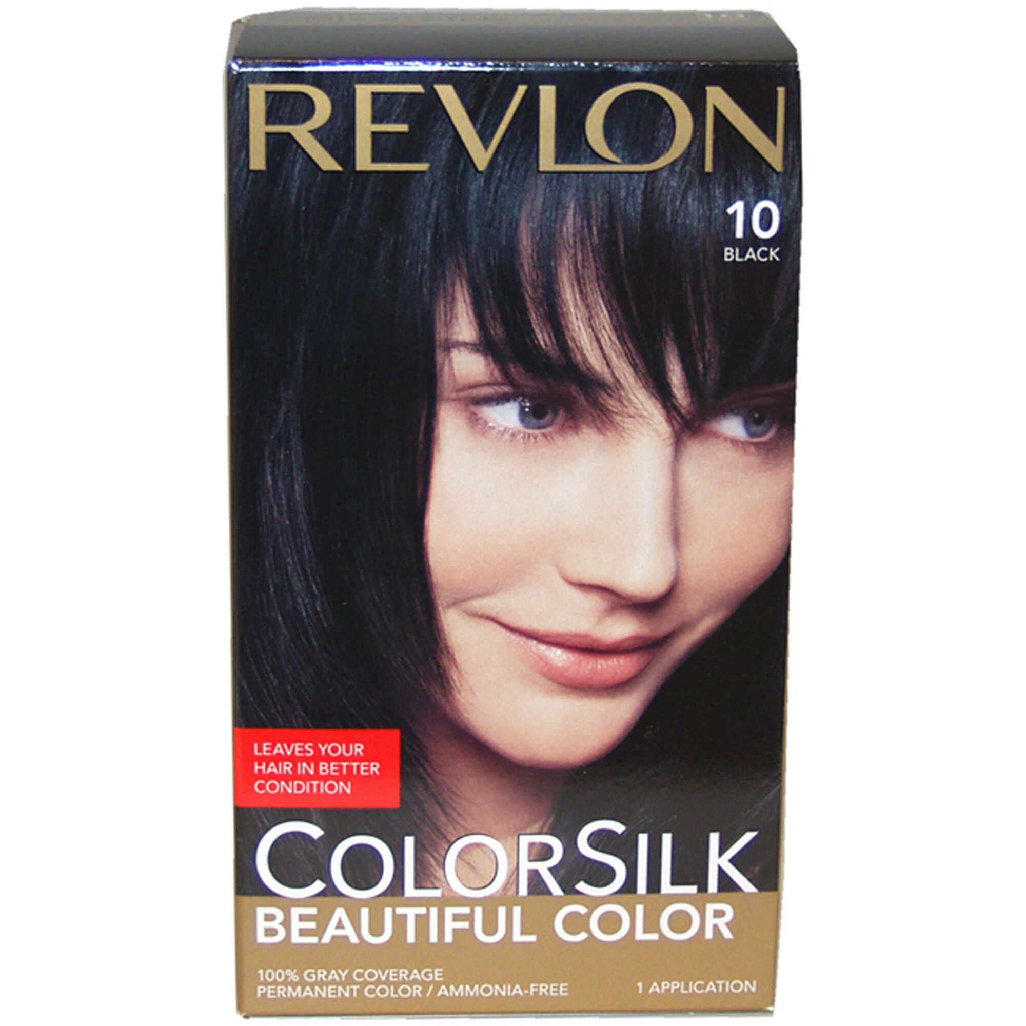colorsilk Beautiful Color #10 Black by Revlon for Unisex - 1 Application Hair Color, See Description, hi-res image number 0