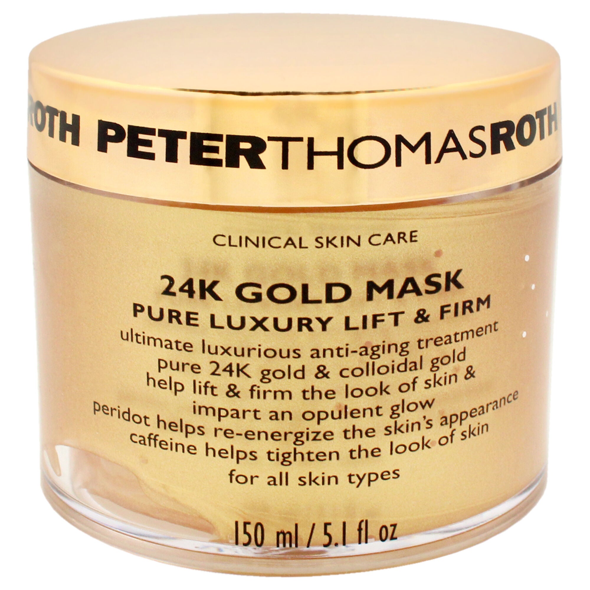 24K Gold Mask Pure Luxury Lift and Firm Mask by Peter Thomas Roth for Unisex - 5.1 oz Mask, See Description, alternate image number 4