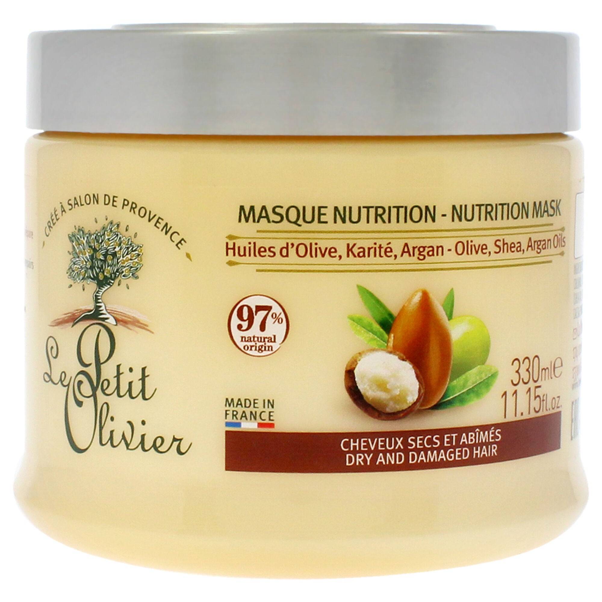 Nutrition Mask - Dry and Damaged Hair by Le Petit Olivier for Unisex - 11.15 oz Maque, See Description, hi-res image number 0