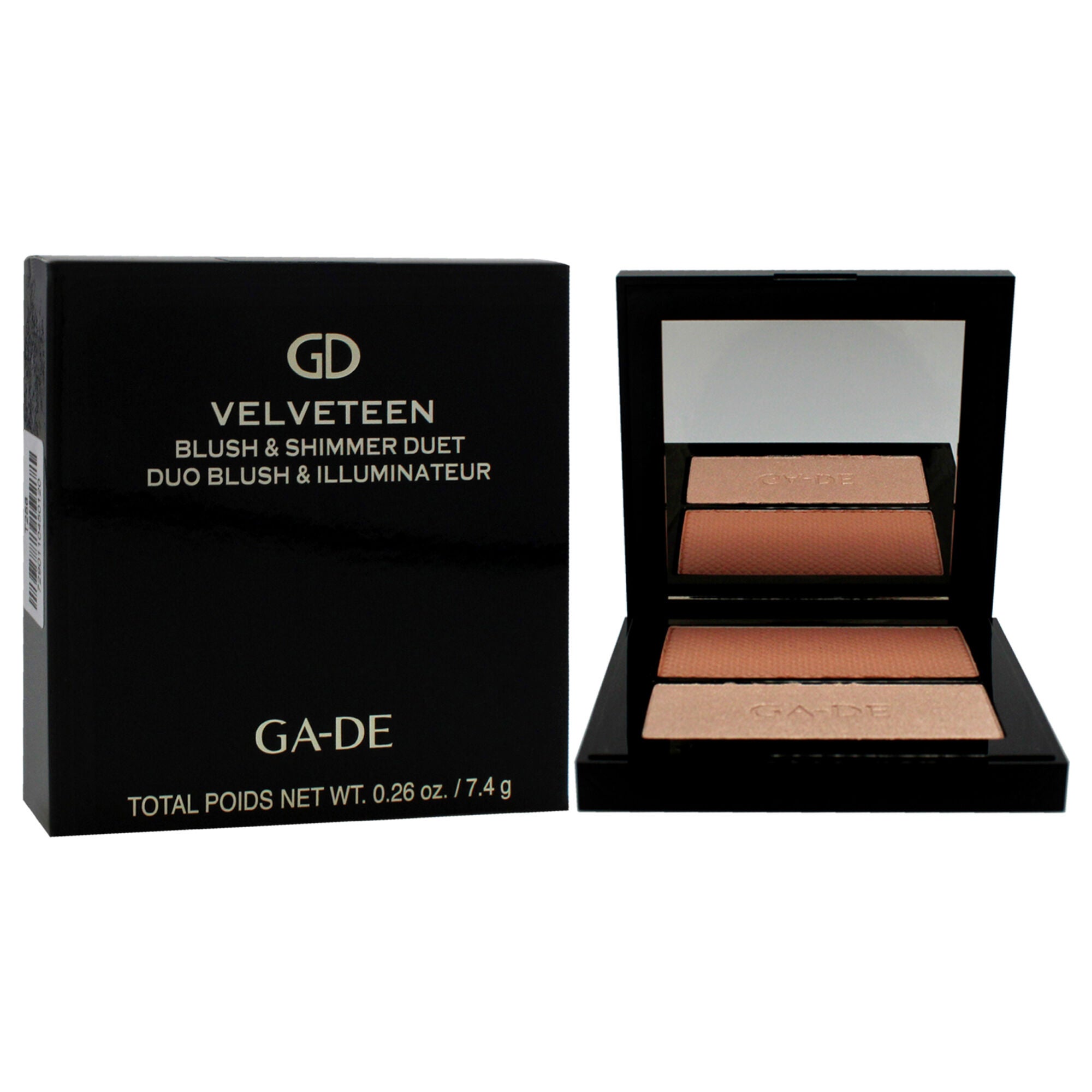 Velveteen Blush and Shimmer Duet - 32 Vintage and Glow by GA-DE for Women - 0.26 oz Blush, See Description, alternate image number 2