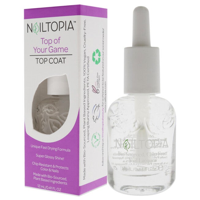 Bio-Sourced Chip Free Top Coat - Top Of Your Game by Nailtopia for Women - 0.41 oz Nail Polish, , alternate image number 7