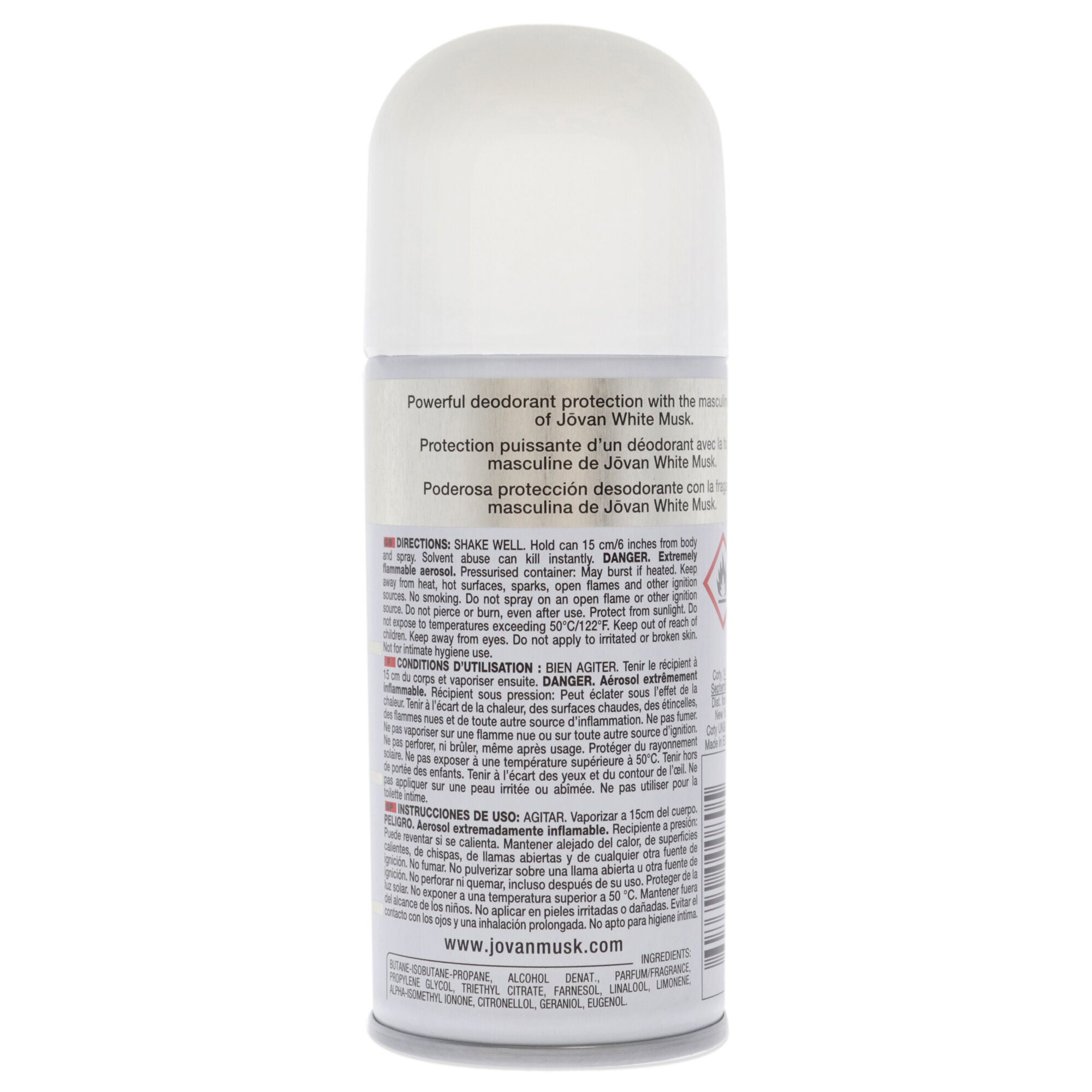 White Musk by Jovan for Men - 5 oz Deodorant Body Spray, , alternate image number 3