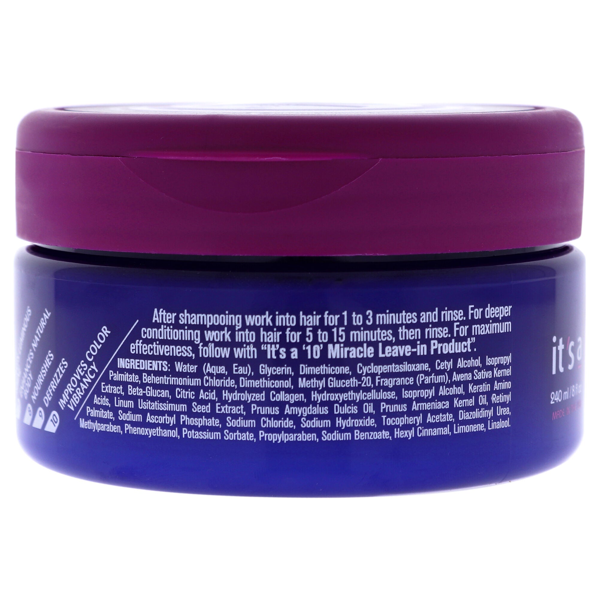 Miracle Hair Mask by Its A 10 for Unisex - 8 oz Mask, , alternate image number 4