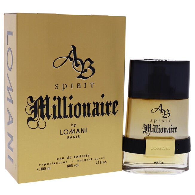 AB Spirit Millionaire by Lomani for Men - 3.3 oz EDT Spray, See Description, alternate image number 4