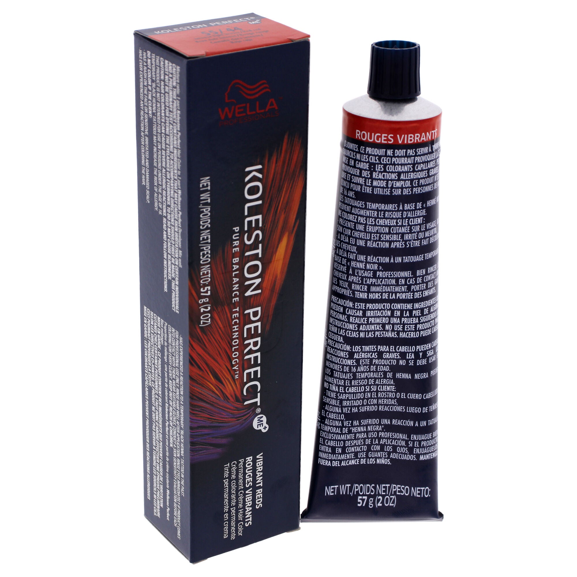 Koleston Perfect Permanent Creme Hair Color - 55 44 Intense Light Brown-Red Red by Wella for Unisex - 2 oz Hair Color, See Description, alternate image number 3
