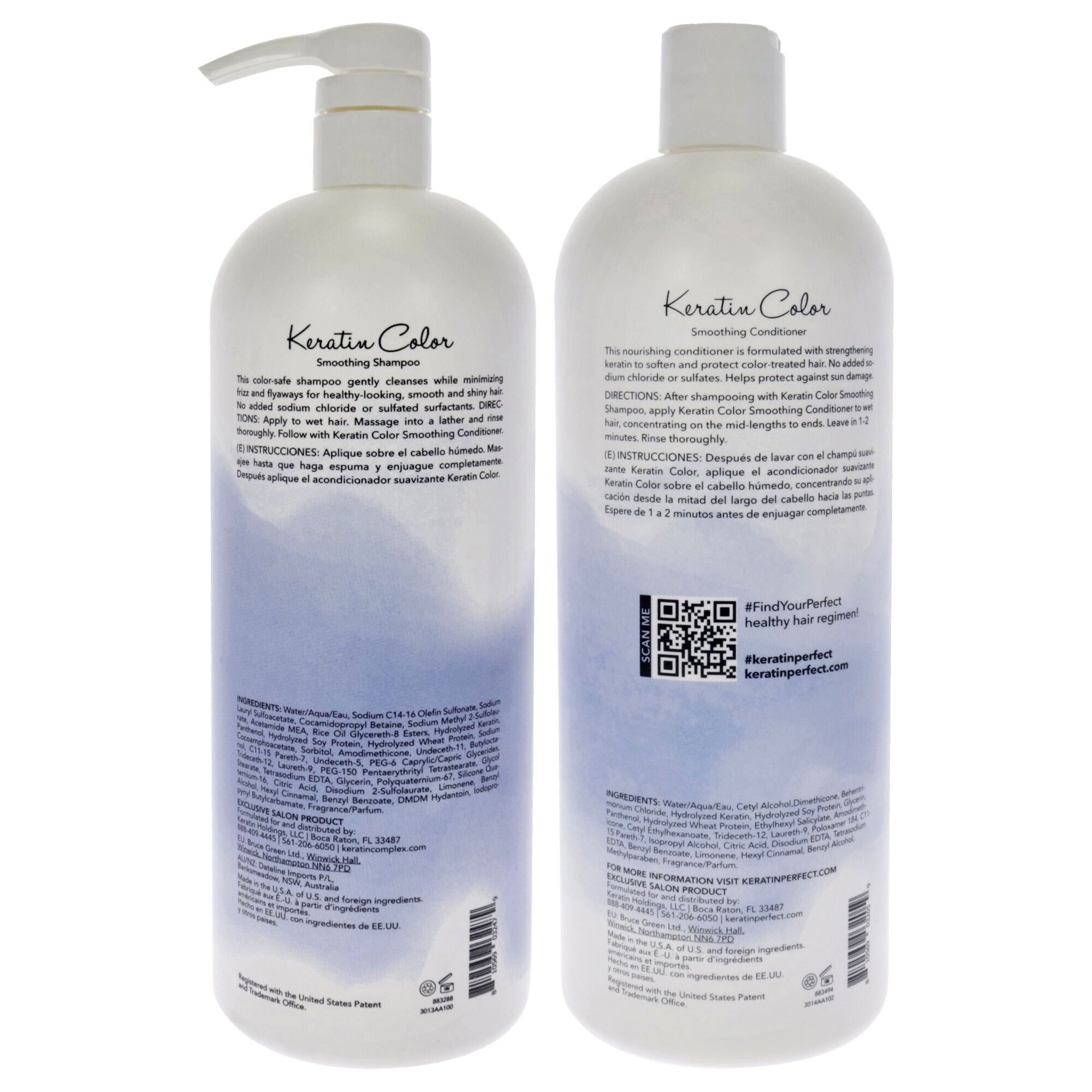 Keratin Color Kit by Keratin Perfect for Unisex - 2 Pc Kit 32oz Shampoo, 32oz Conditioner, See Description, alternate image number 2