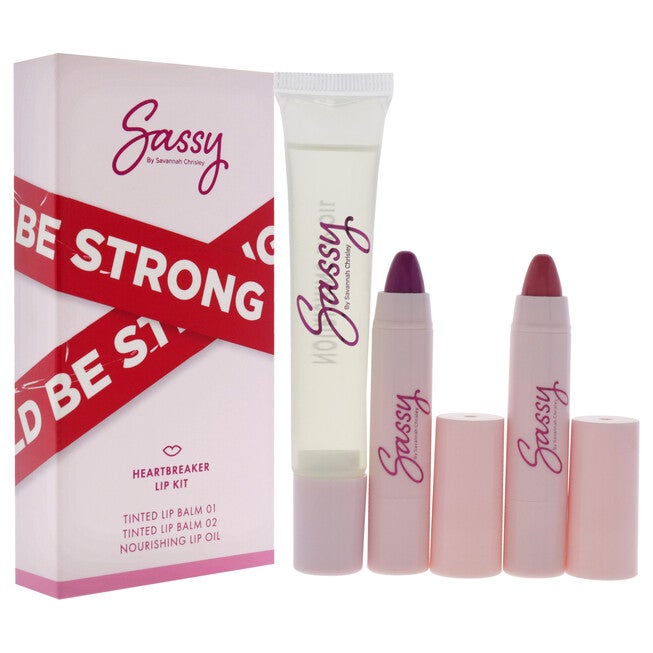 Breakup Collection Lip Kit - Heartbreaker by Sassy by Savannah Chrisley for Women - 3 Pc Nourishing Lip Oil, 2Pc Tinted Lip Balms, See Description, alternate image number 1