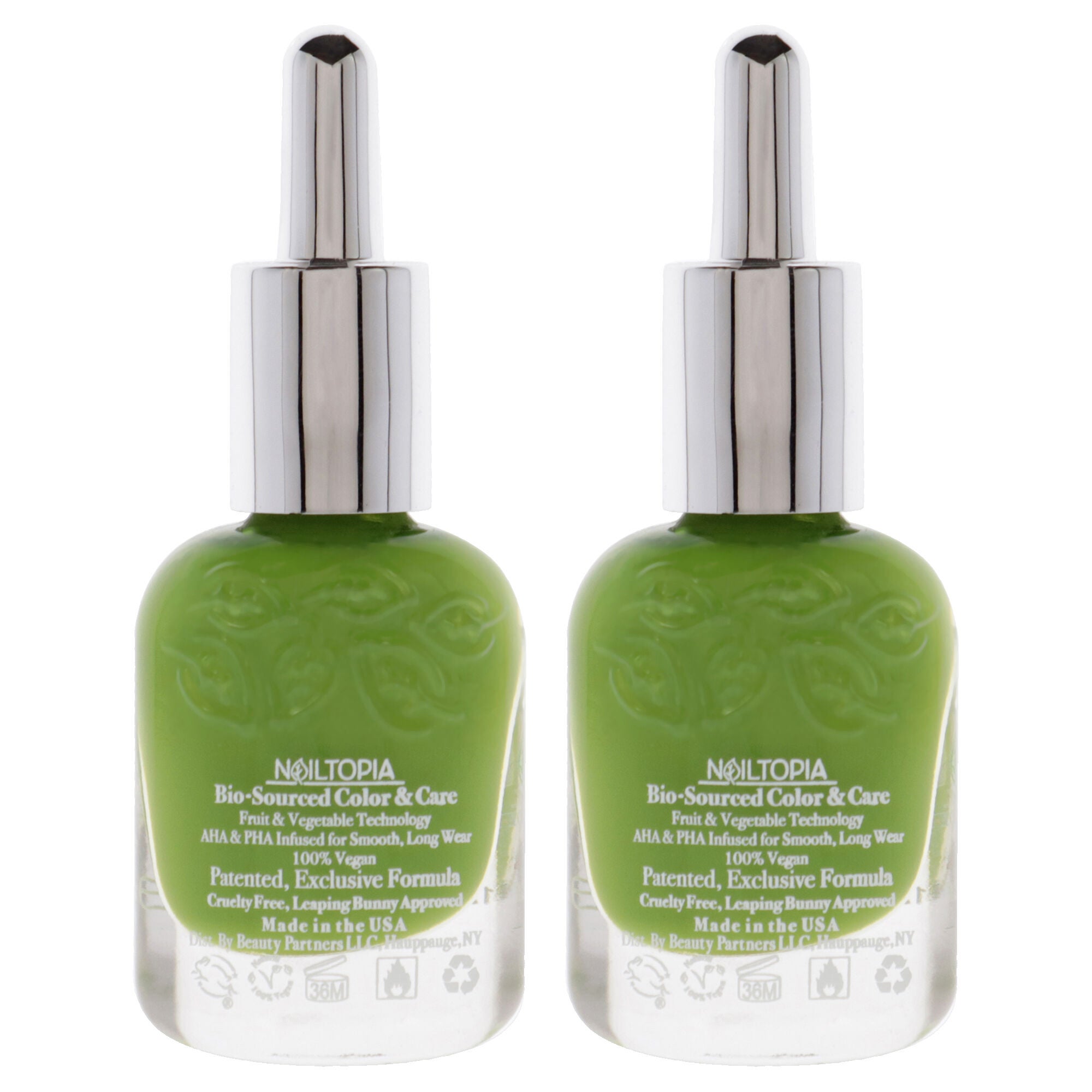 Bio-Sourced Chip Free Nail Lacquer - Green Goddess by Nailtopia for Women - 0.41 oz Nail Polish - Pack of 2, See Description, alternate image number 2