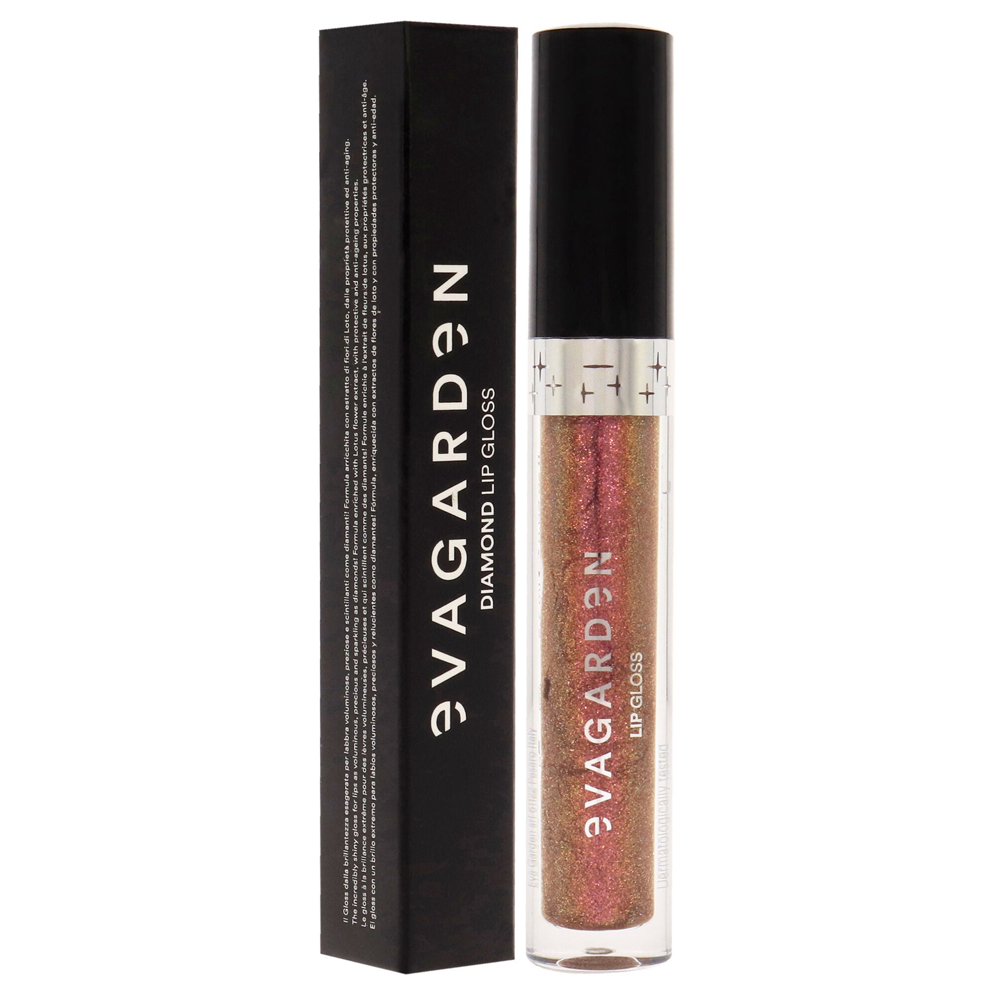 Diamond Lip Gloss - 857 Iridescence Pink by Evagarden for Women - 0.09 oz Lip Gloss, See Description, alternate image number 1