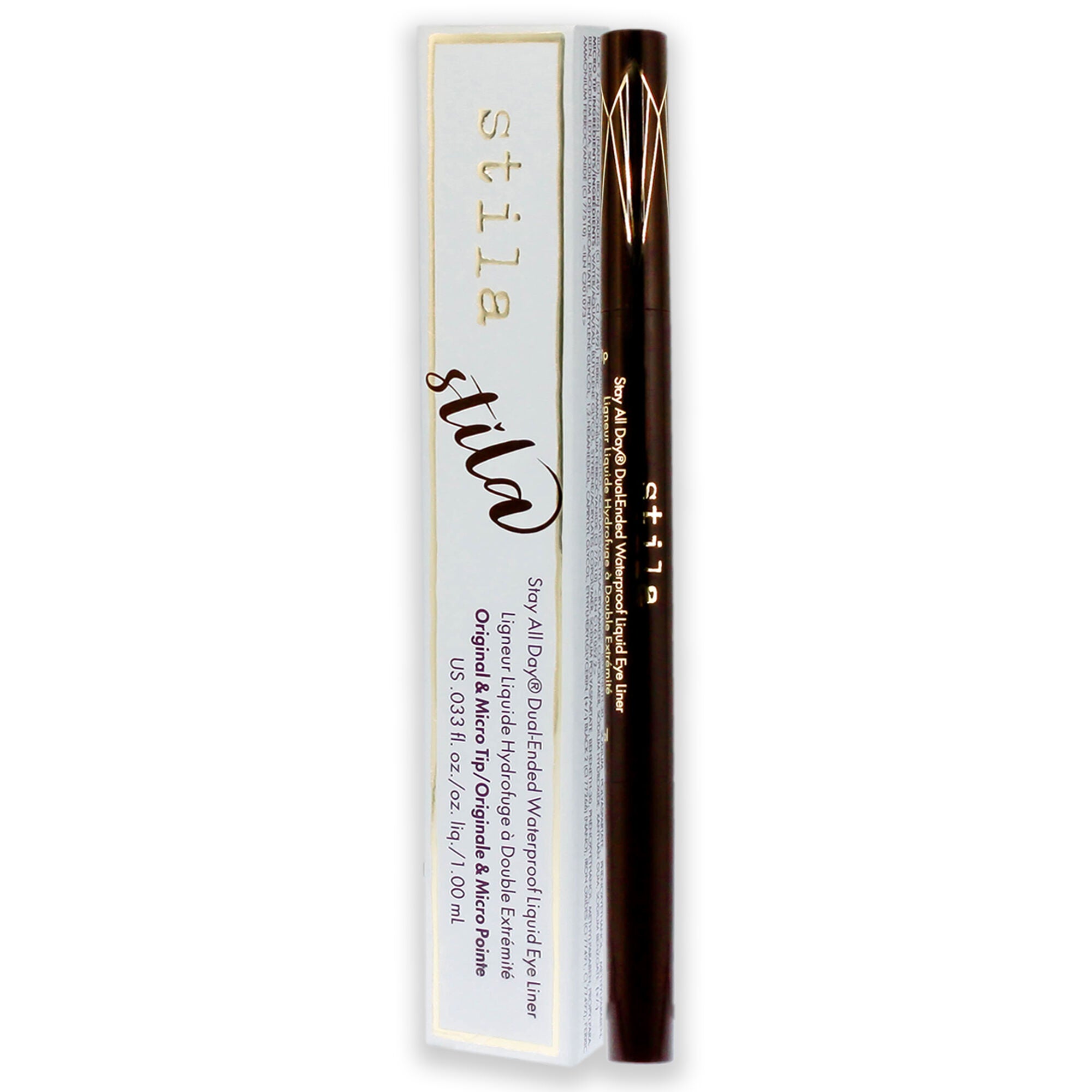 Stay All Day Dual-Ended Waterproof Liquid Eye Liner - Dark Brown by Stila for Women - 0.033 oz Eyeliner, See Description, alternate image number 3