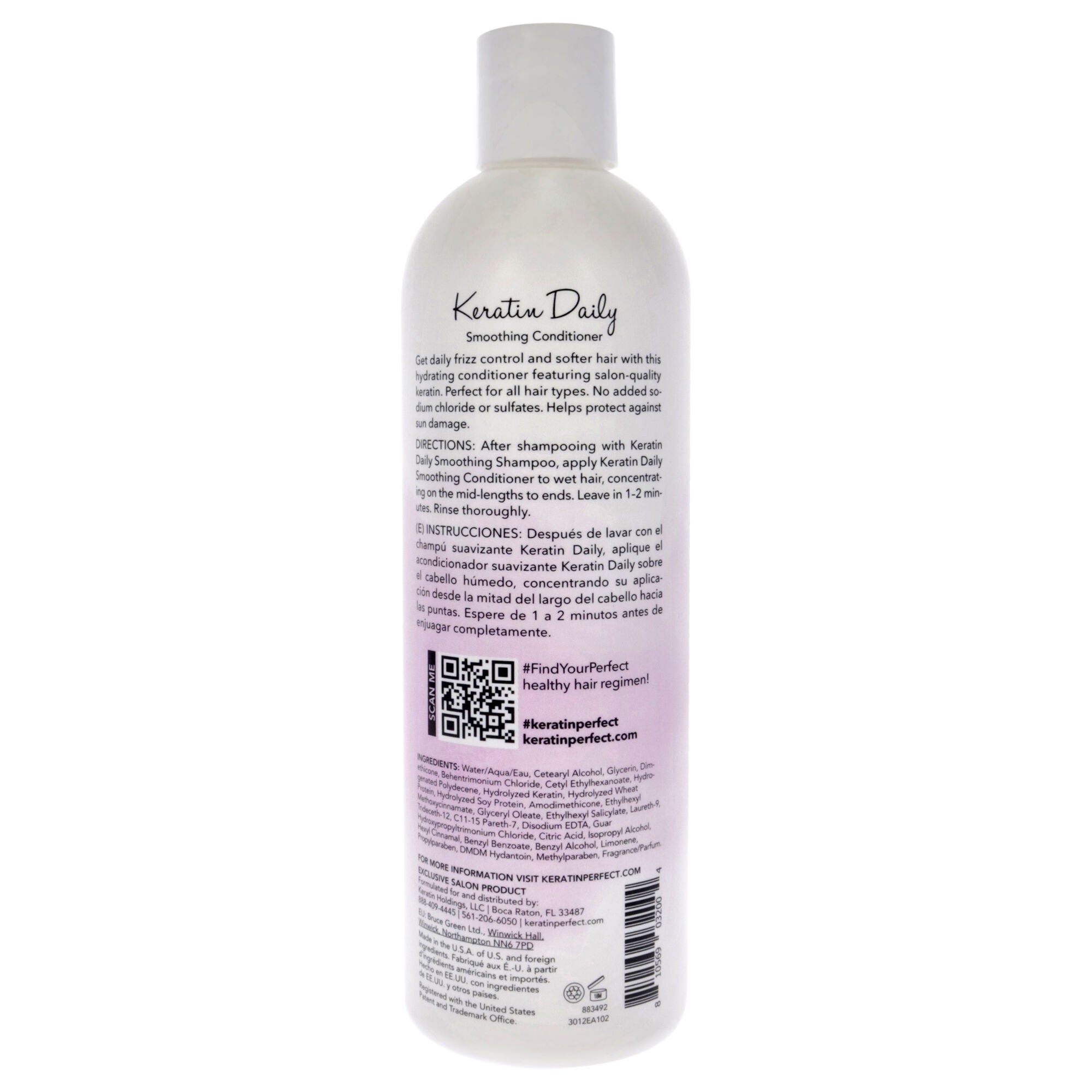 Keratin Daily Conditioner by Keratin Perfect for Unisex - 12 oz Conditioner, See Description, alternate image number 2