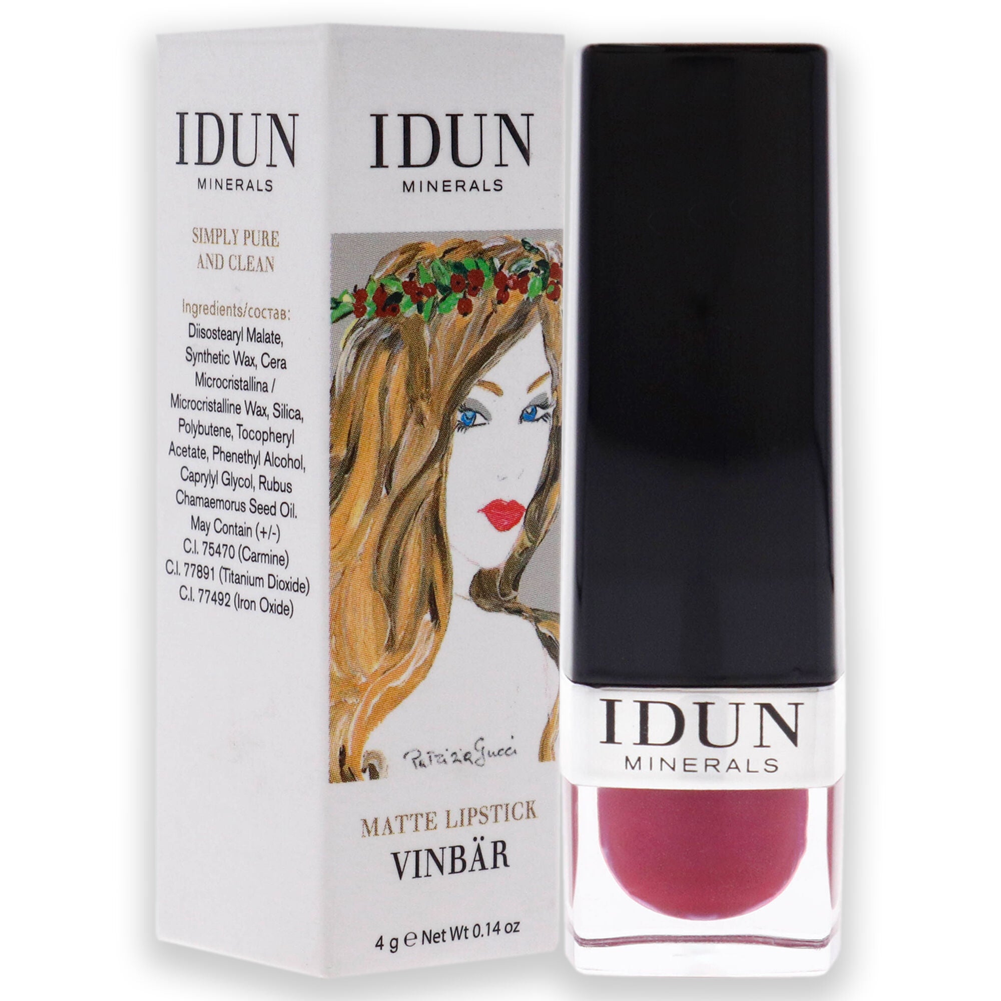 Matte Lipstick - 105 Vinbar by Idun Minerals for Women - 0.14 oz Lipstick, , alternate image number 6