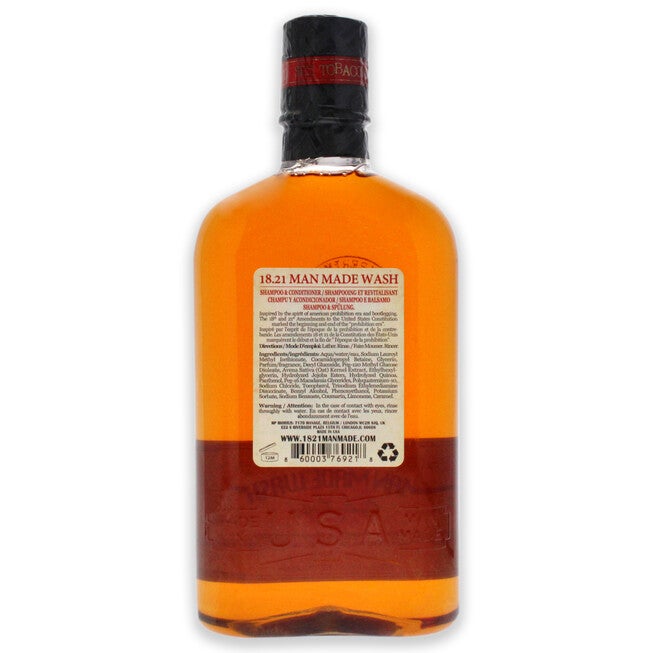 Man Made Wash - Sweet Tobacco by 18.21 Man Made for Men - 18 oz 3-In-1 Shampoo, Conditioner and Body Wash, See Description, alternate image number 1
