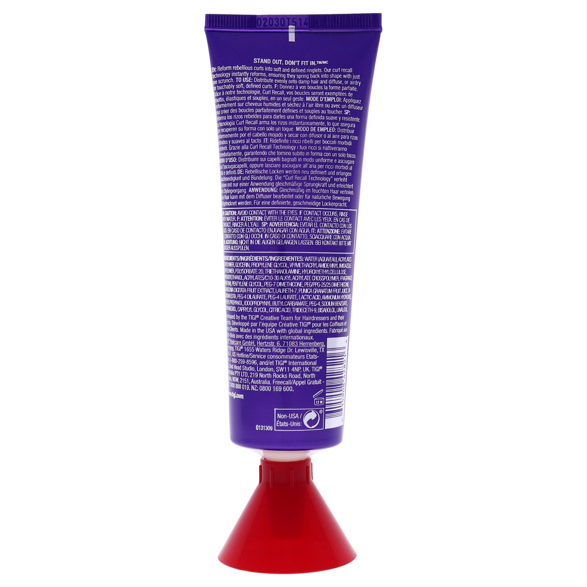Bed Head On The Rebound Curl Recall Cream by TIGI for Unisex - 4.22 oz Cream, See Description, alternate image number 2