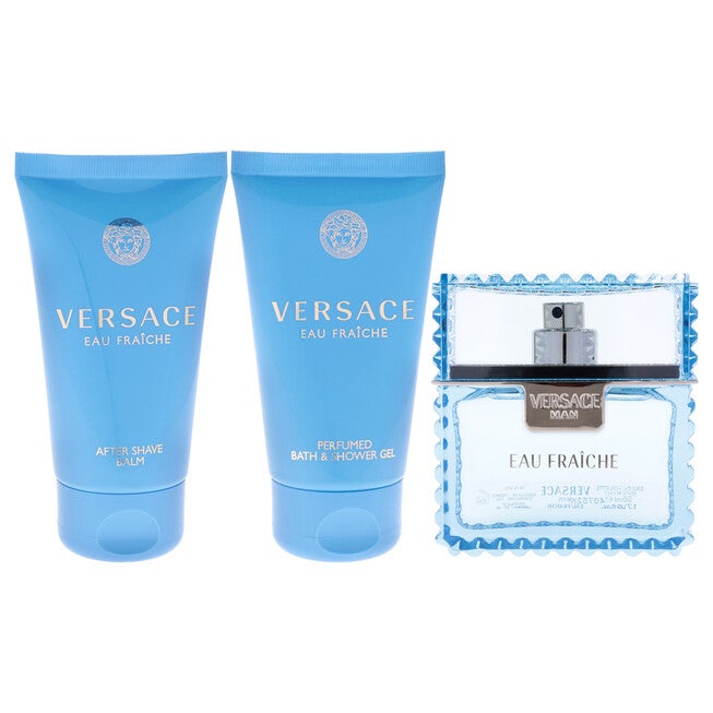 Versace Eau Fraiche by Versace for Men - 3 Pc Gift Set 1.7oz EDT Spray, 1.7oz Bath and Shower Gel, 1.7oz After Shave Balm, See Description, alternate image number 4