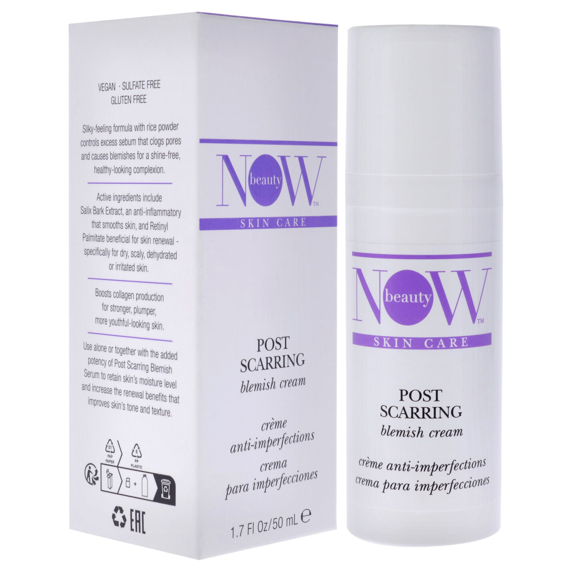 Post Scarring Acne Cream by NOW Beauty for Unisex - 1.7 oz Cream, See Description, alternate image number 2
