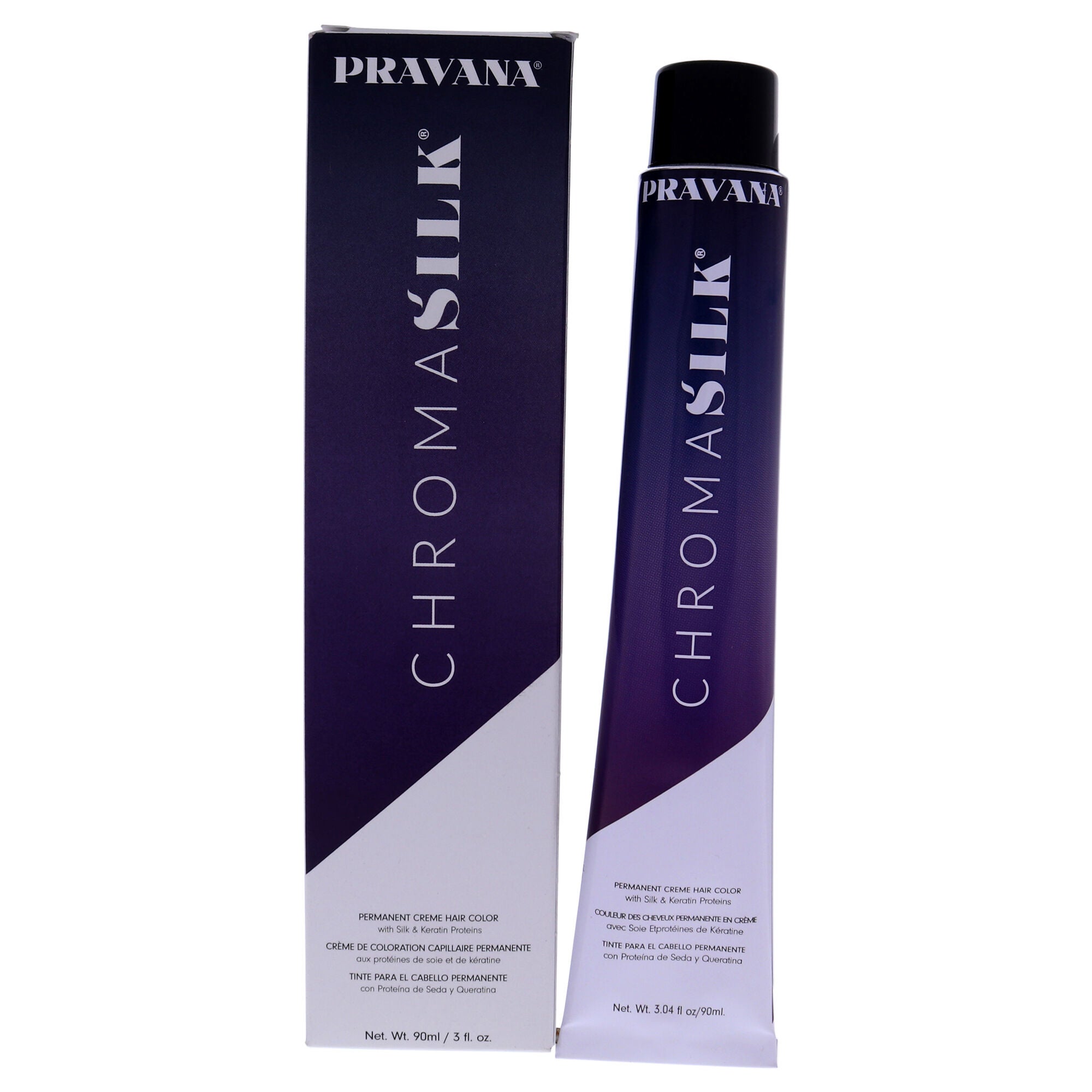 ChromaSilk Creme Hair Color - 7.7 Light Violet Blonde by Pravana for Unisex - 3 oz Hair Color, See Description, hi-res image number 0