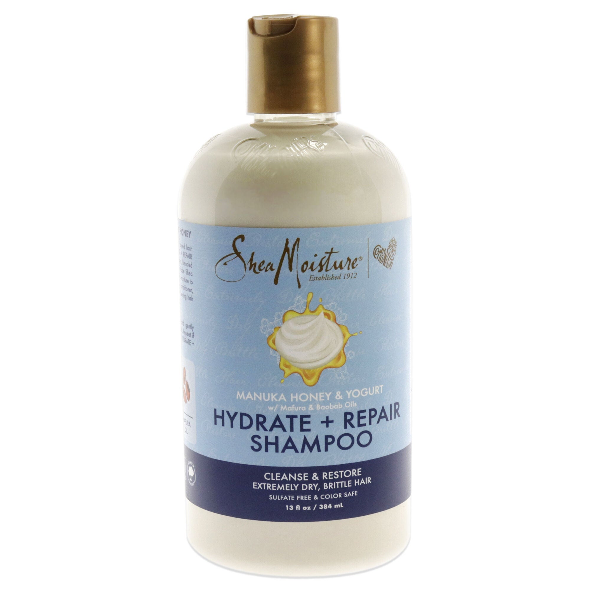 Manuka Honey and Yogurt Hydrate Plus Repair Shampoo by Shea Moisture for Unisex - 13 oz Shampoo, See Description, hi-res image number 0