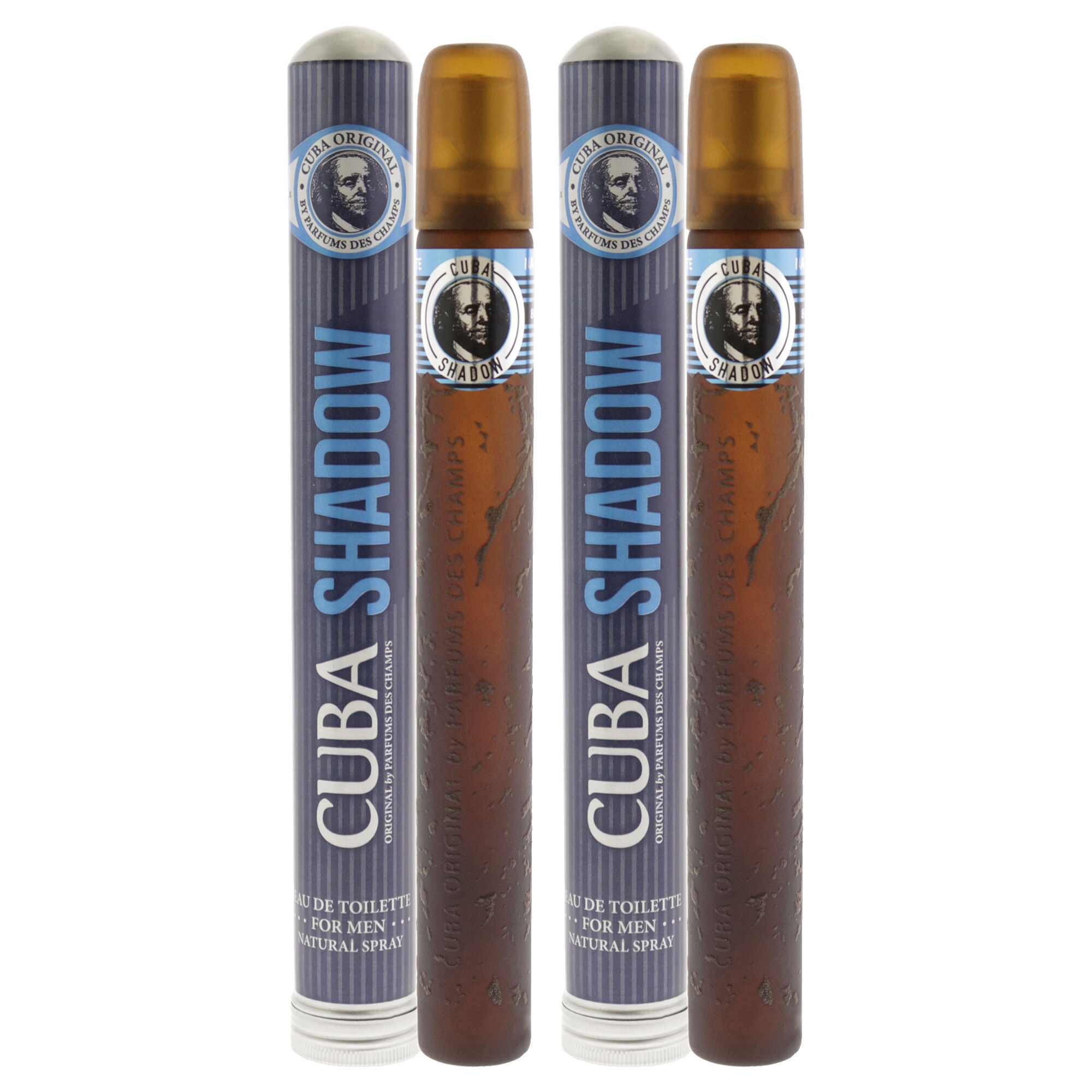 Cuba Shadow by Cuba for Men - 1.17 oz EDT Spray - Pack of 2, Clear, hi-res image number 0