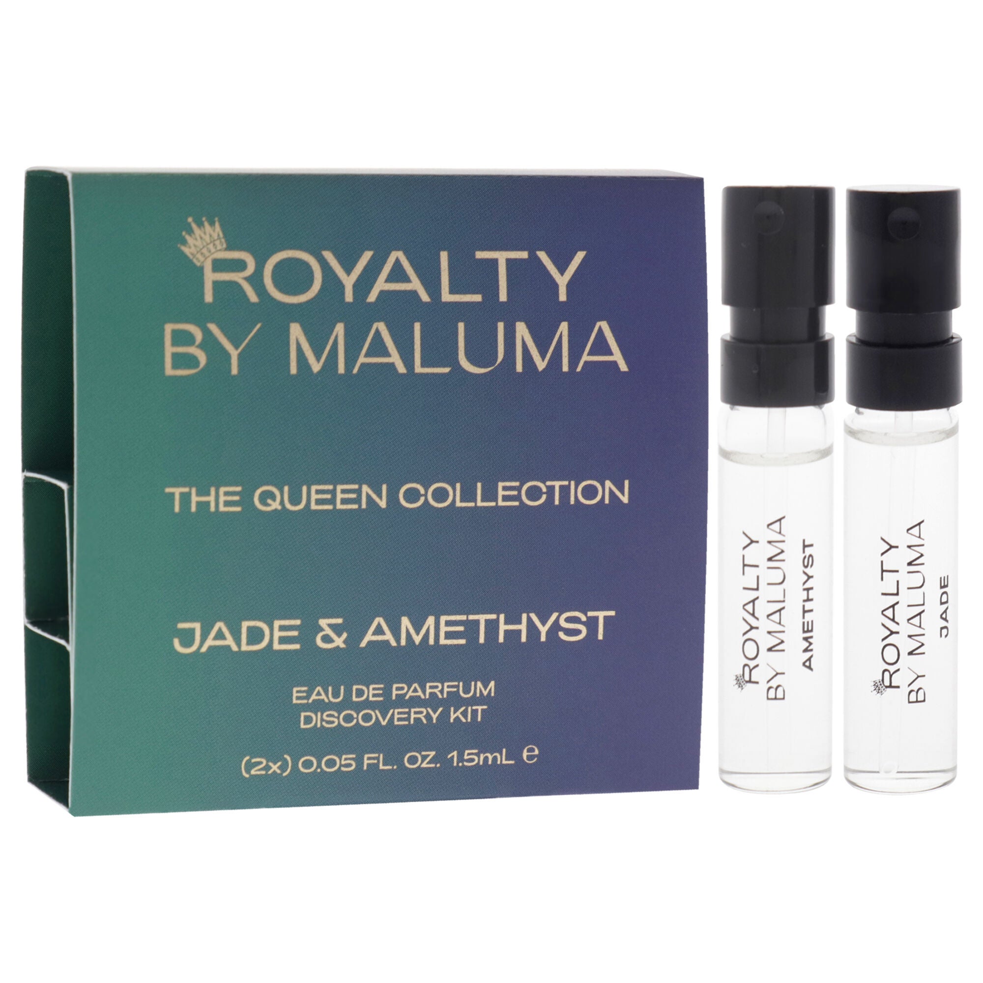 Queens by Royalty By Maluma for Women - 2 Pc Mini Gift Set 0.05oz Jade EDP Spray, 0.05oz Amethyst EDP Spray, See Description, alternate image number 1