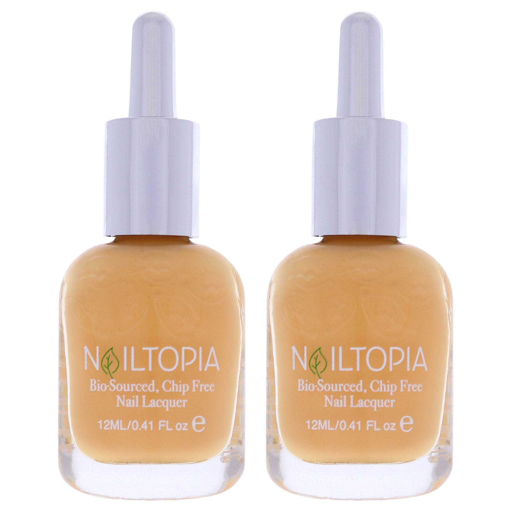 Bio-Sourced Chip Free Nail Lacquer - Just Peachy by Nailtopia for Women - 0.41 oz Nail Polish - Pack of 2, See Description, hi-res image number 0