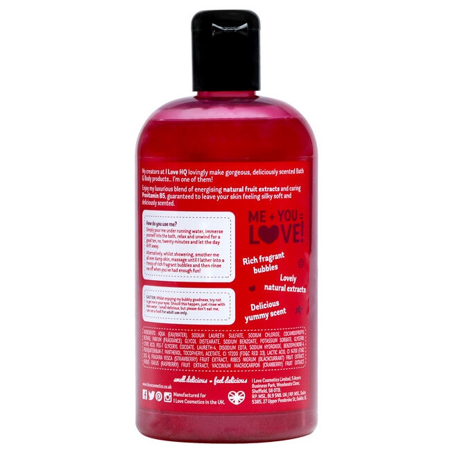 Bath and Shower Creme - Raspberry and Blackberry by I Love Cosmetics for Women - 16.9 oz Shower Cream, See Description, alternate image number 2