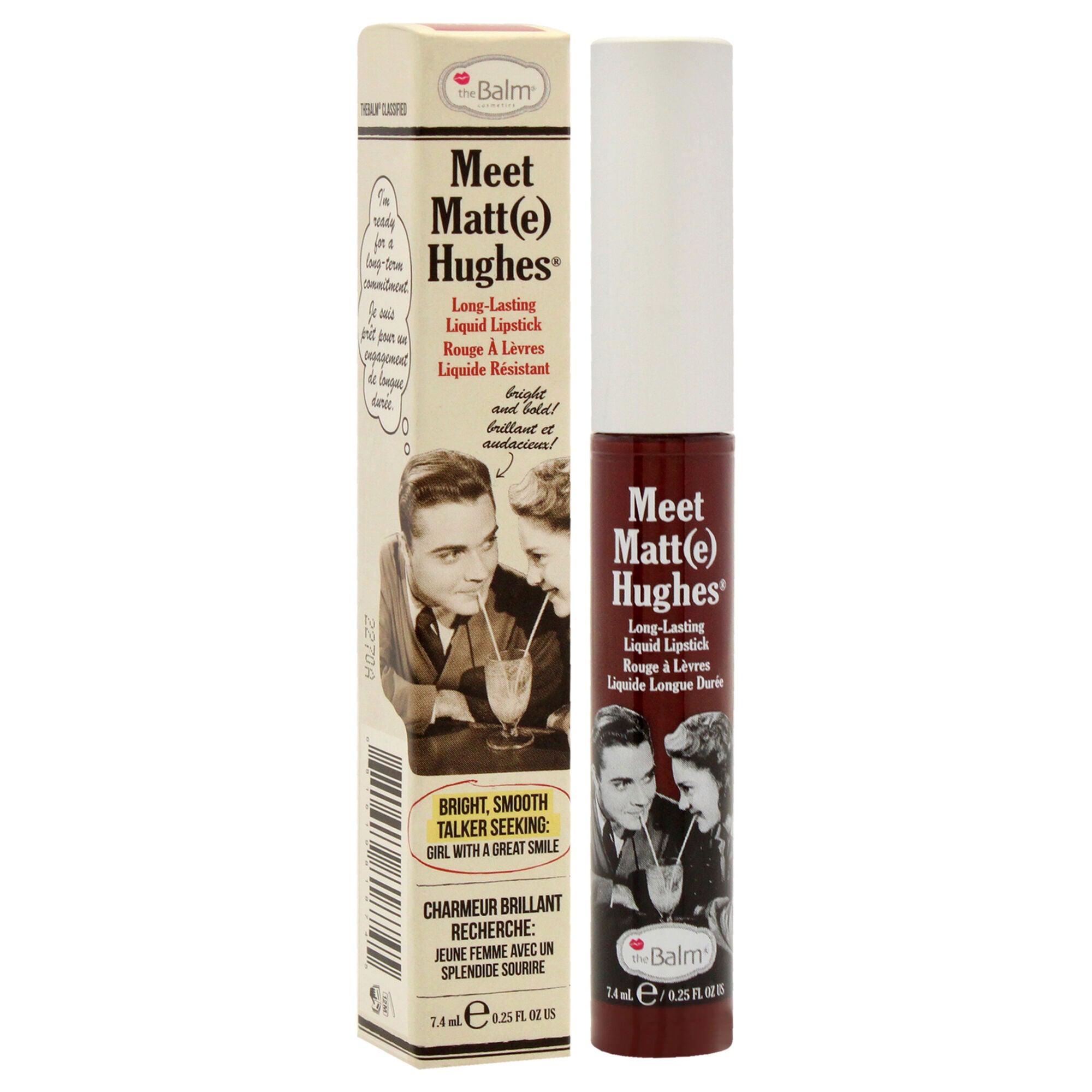 Meet Matte Hughes Long Lasting Liquid Lipstick - Fierce by the Balm for Women - 0.25 oz Lipstick, Brown, alternate image number 1