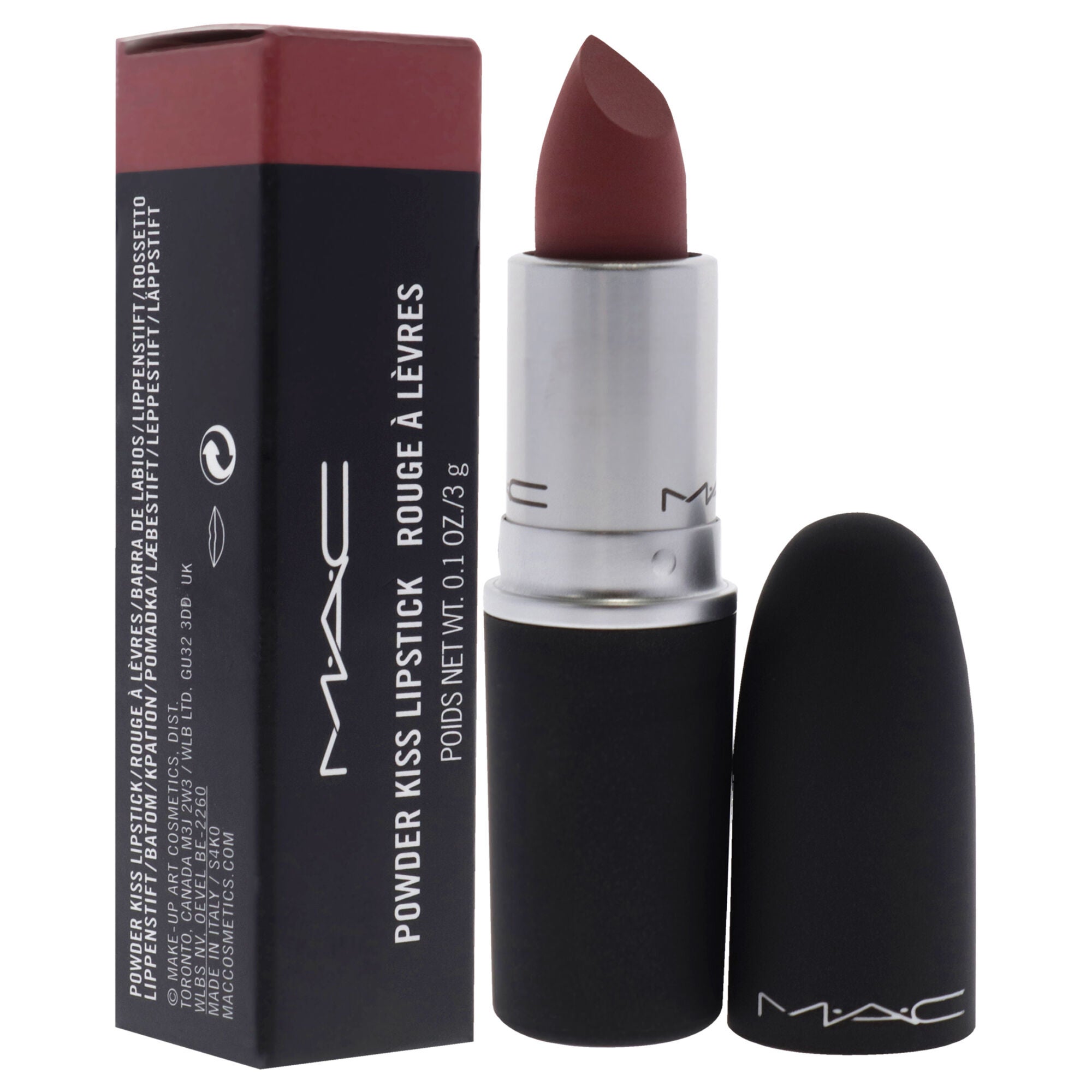 Powder Kiss Lipstick - 930 Brickthrough by MAC for Women - 0.10 oz Lipstick, See Description, alternate image number 2