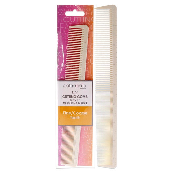 Cutting Comb W-1 Measuring Marks High Heat Resistant 8.5 - Fine-Coarse Teeth by SalonChic for Unisex - 1 Pc Comb, , alternate image number 3