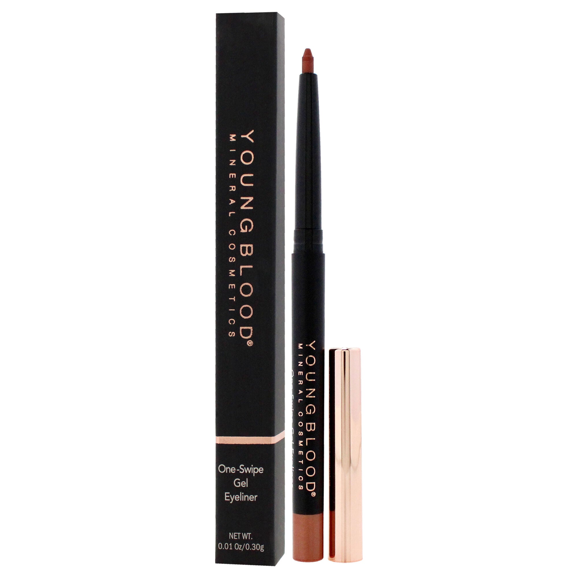 One-Swipe Gel Eyeliner - Bourbon by Youngblood for Women - 0.01 oz Eyeliner, Brown, alternate image number 3