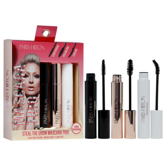 Steal The Show Mascara Trio by Paris Hilton Cosmetics for Women - 3 Pc 0.27oz Lengthening Mascara, 0.27oz Volumizing Mascara, 0.27oz Curling Mascara, , alternate image number 6
