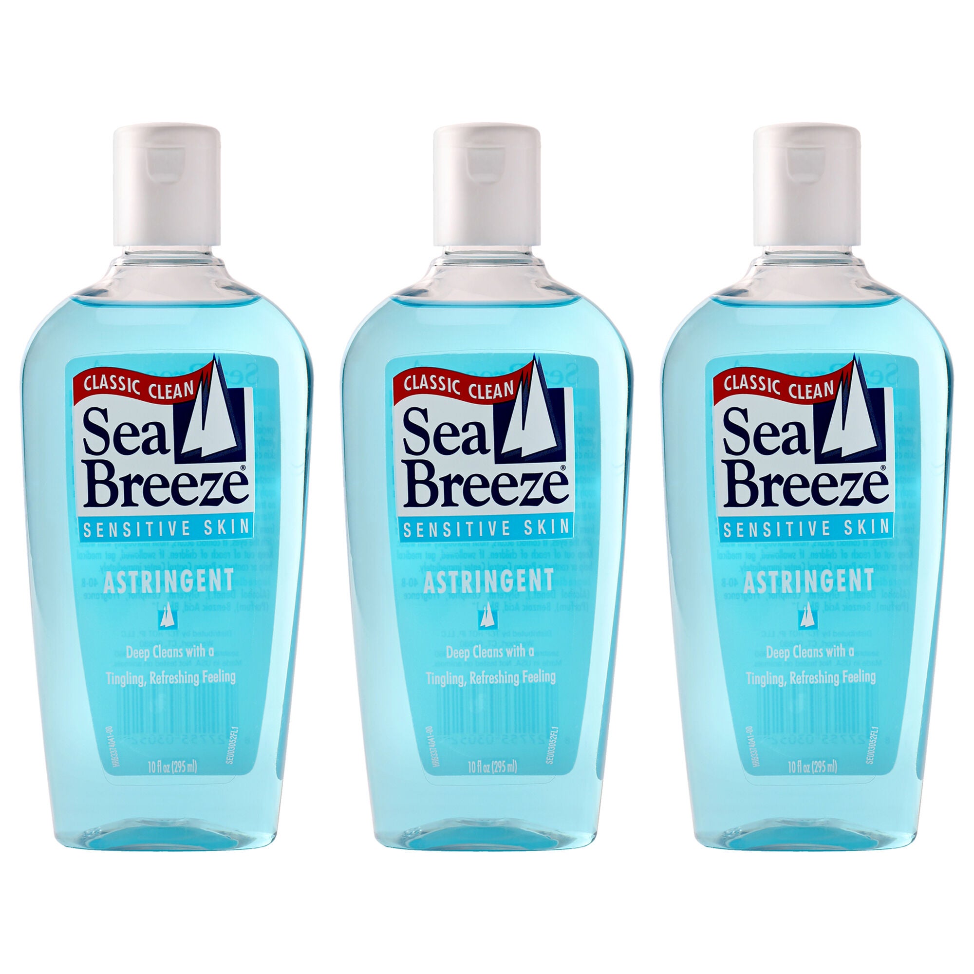 Astringent Sensitive Skin by Sea Breeze for Unisex - 10 oz Cleanser - Pack of 3, Light Blue, hi-res image number 0