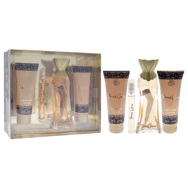French Cancan by New Brand for Women - 4 Pc Gift Set 3.3oz EDP Spray, 0.5oz EDP Spray, 4.3oz Shower Gel, 4.3oz Body Lotion, See Description, alternate image number 2