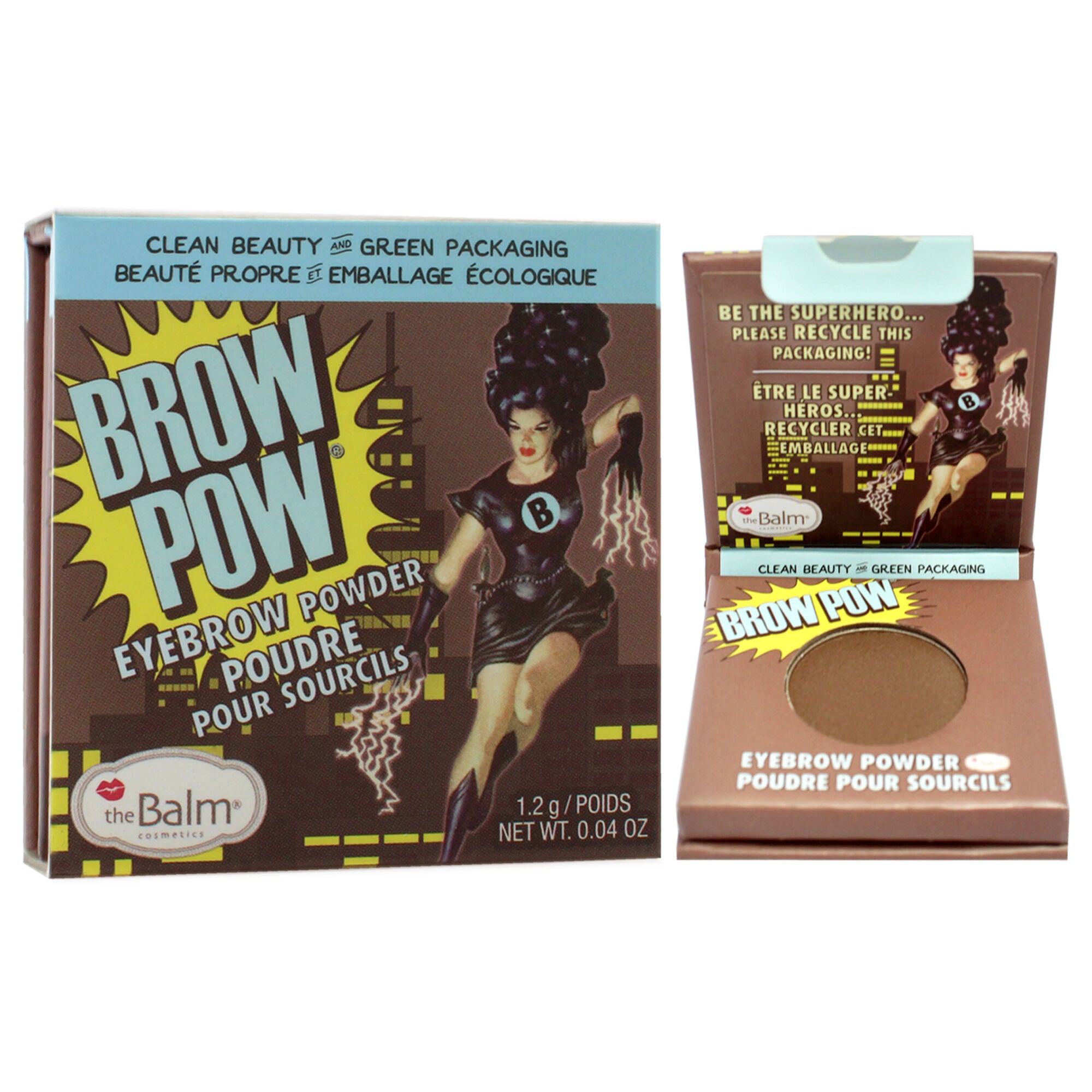 Brow Pow Eyebrow Powder - Dark Brown by the Balm for Women - 0.04 oz Eyebrow, See Description, alternate image number 1