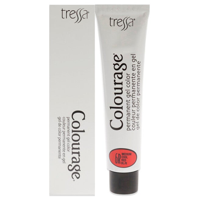 Colourage Permanent Gel Color - 6R Medium Cool Red by Tressa for Unisex - 2 oz Hair Color, See Description, hi-res image number 0