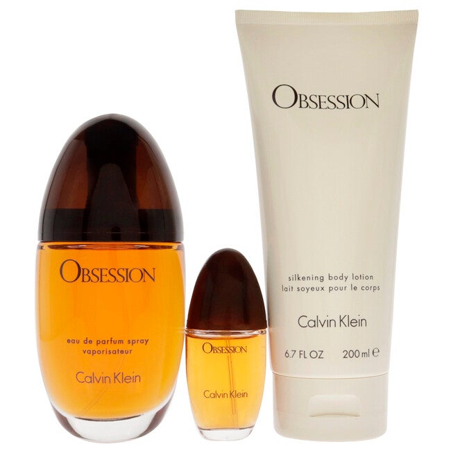 Obsession by Calvin Klein for Women - 3 Pc Gift Set 3.3oz EDP Spray, 0.5oz EDP Spray, 6.7oz Silkening Body Lotion, See Description, alternate image number 1