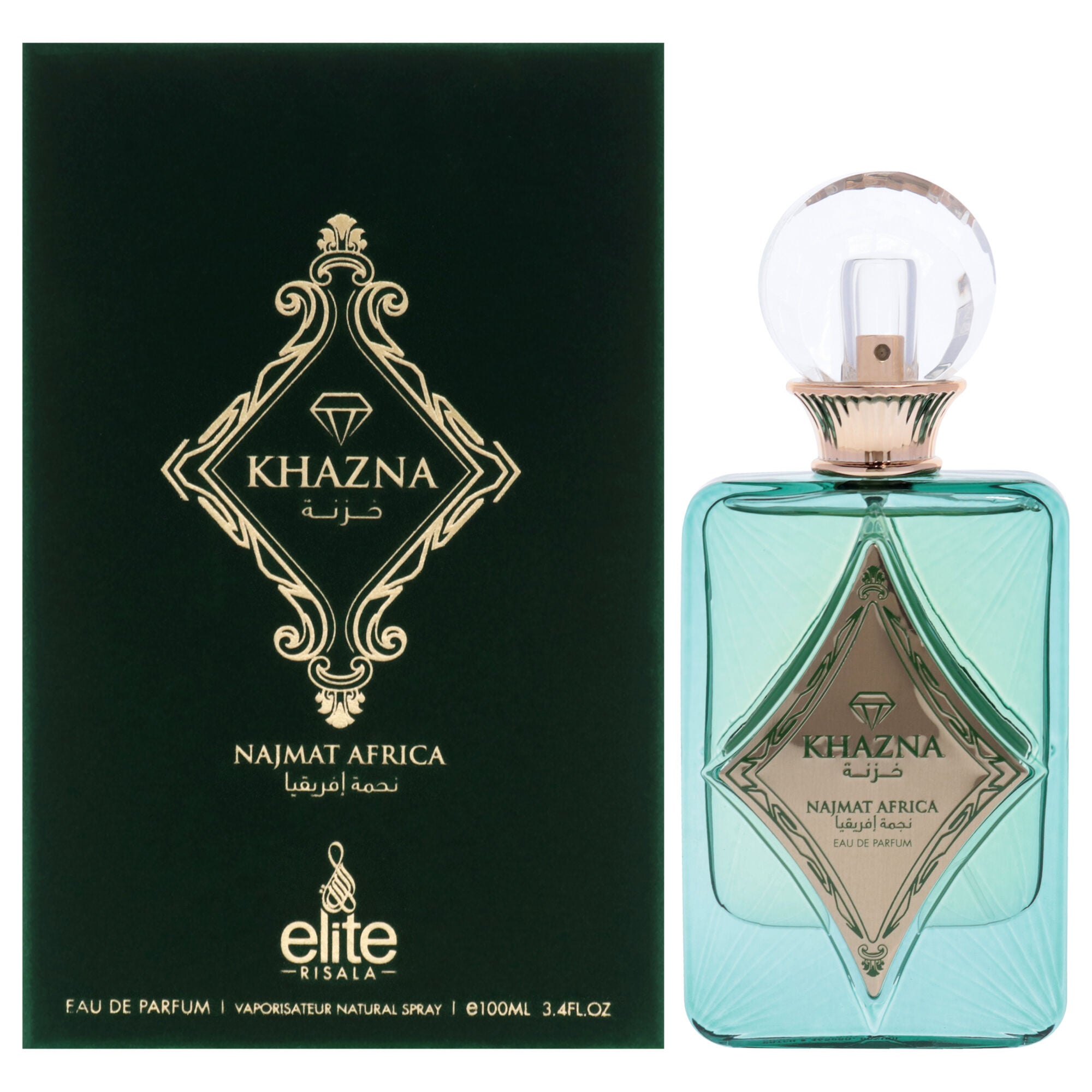 Elite - Khazna Najmat Africa by Risala for Unisex - 3.4 oz EDP Spray, Clear, hi-res image number 0